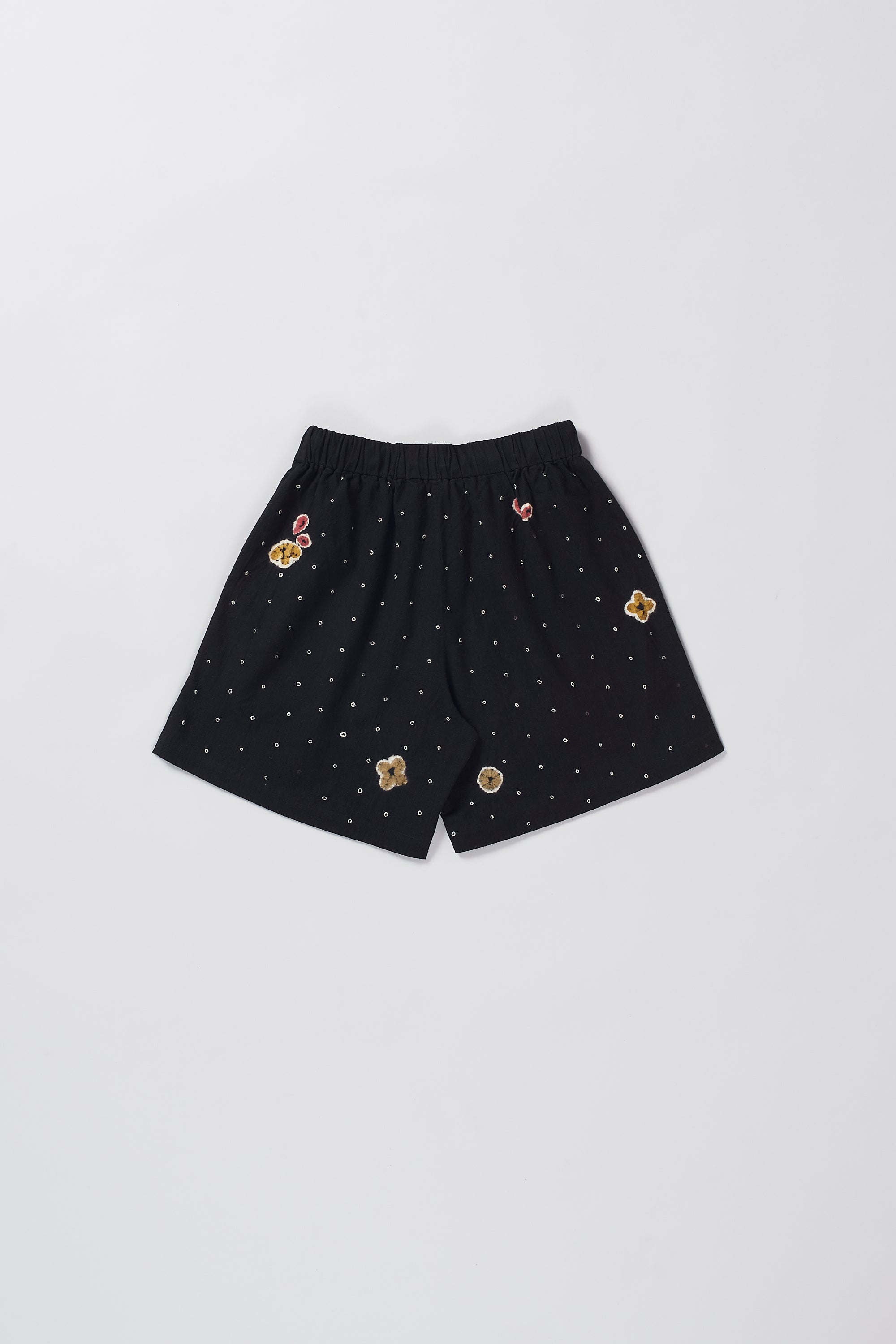 SHIBORI SHORTS IN BLACK