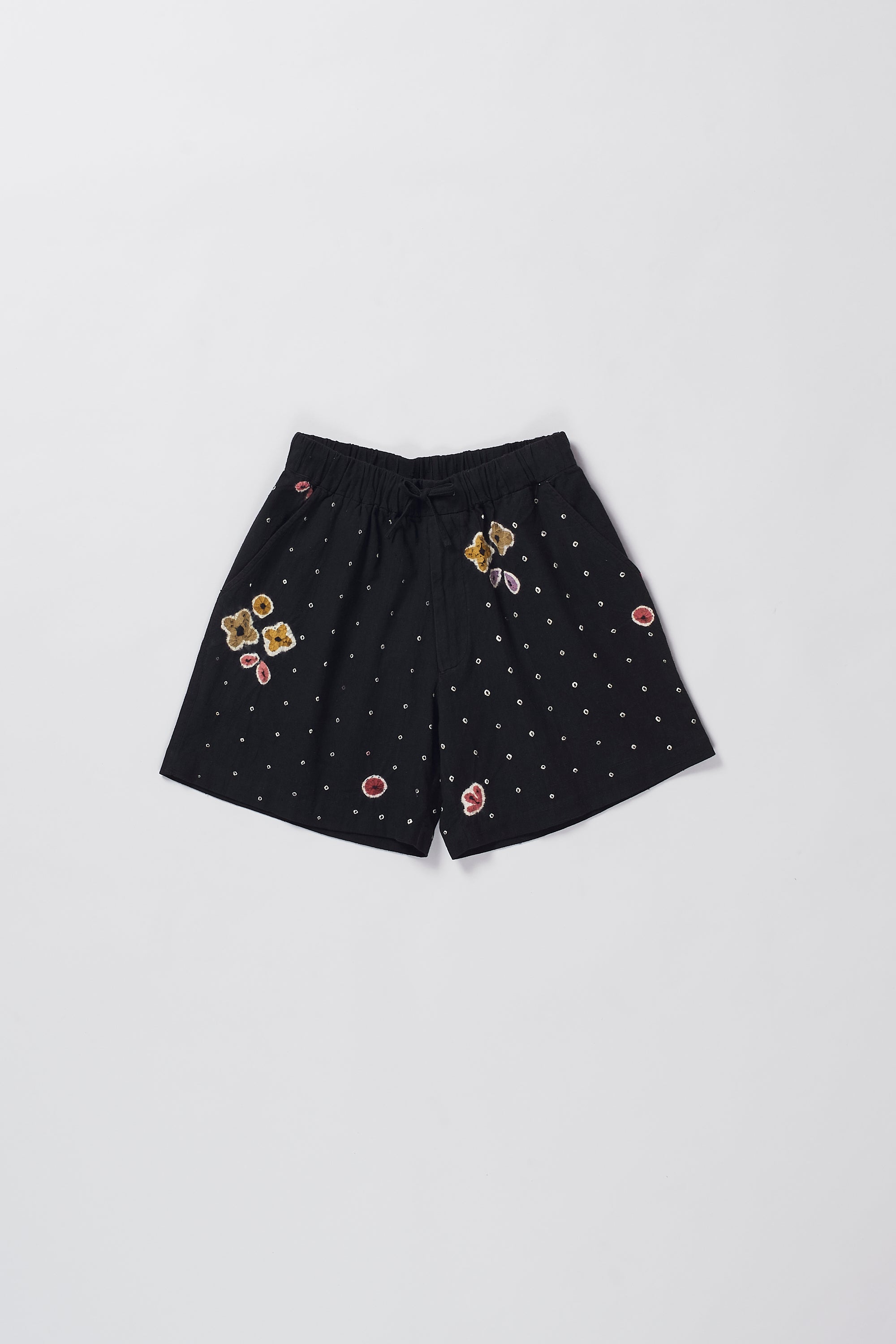 SHIBORI SHORTS IN BLACK