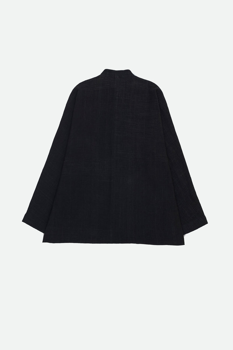 BLACK BAND COLLAR SHIRT