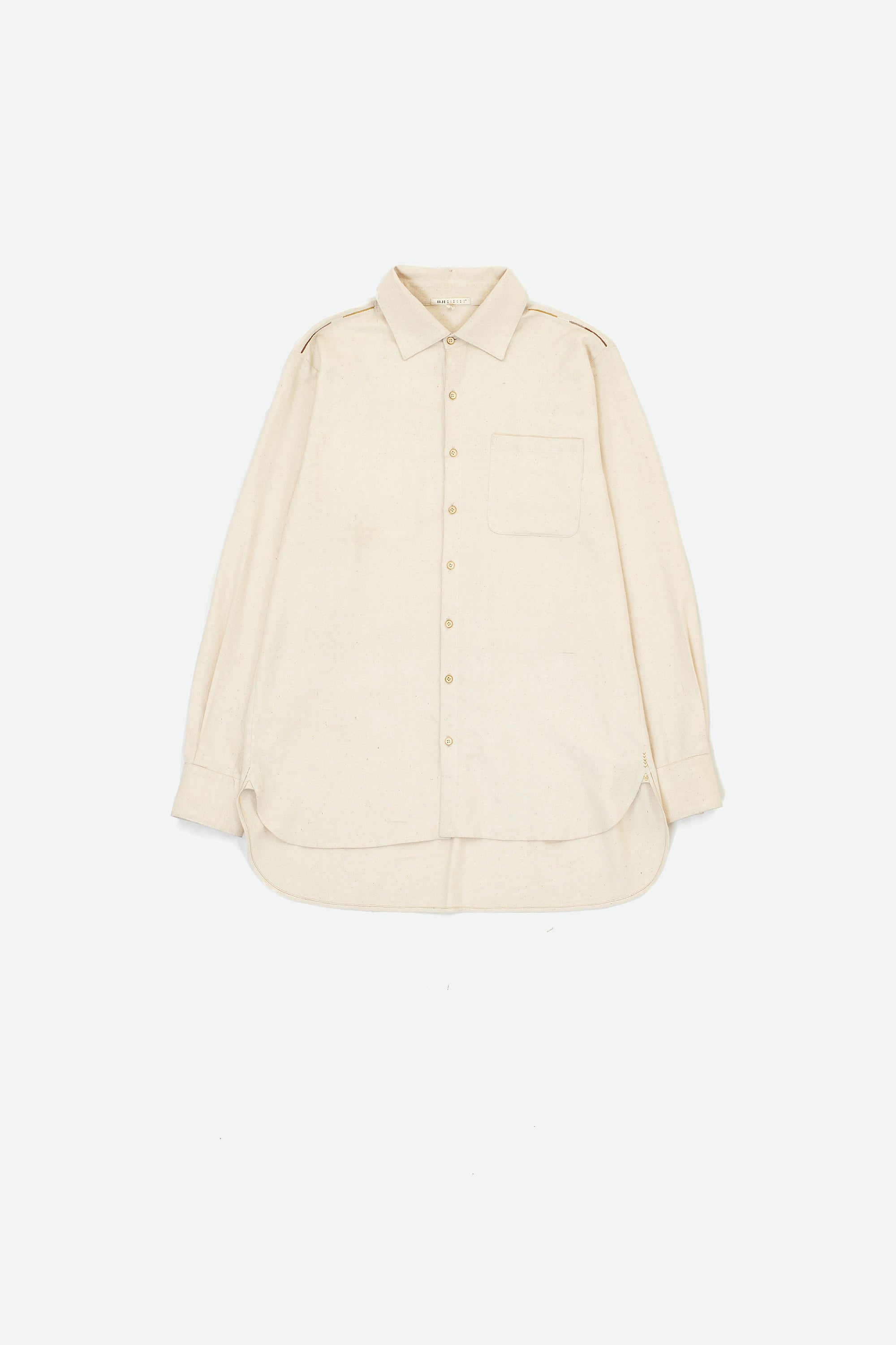 RELAXED FIT UNDYED COTTON SHIRT