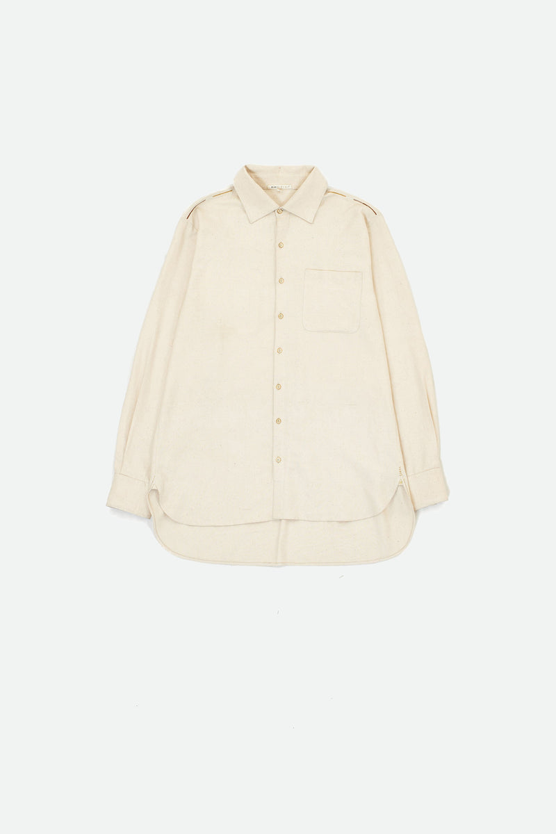 RELAXED FIT UNDYED COTTON SHIRT