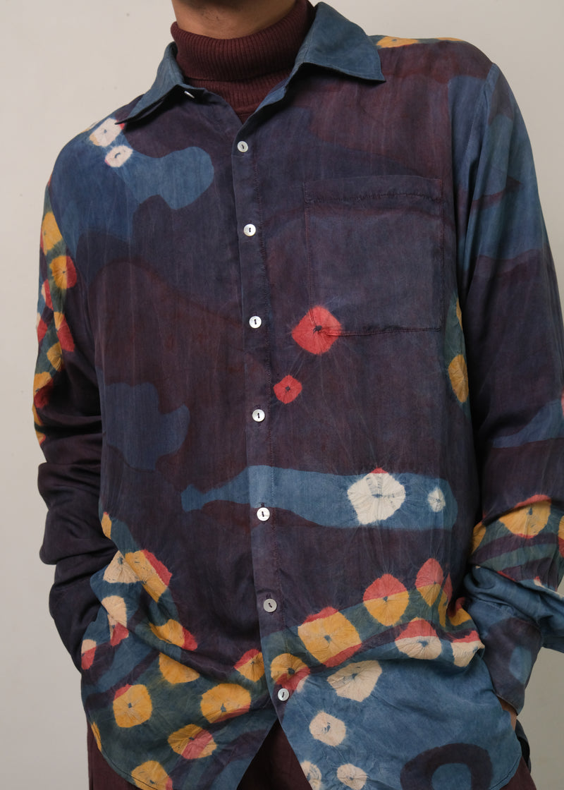 HANDPAINTED SHIRT WITH BANDHANI