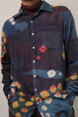 SCREENPRINTED SHIRT WITH BANDHANI