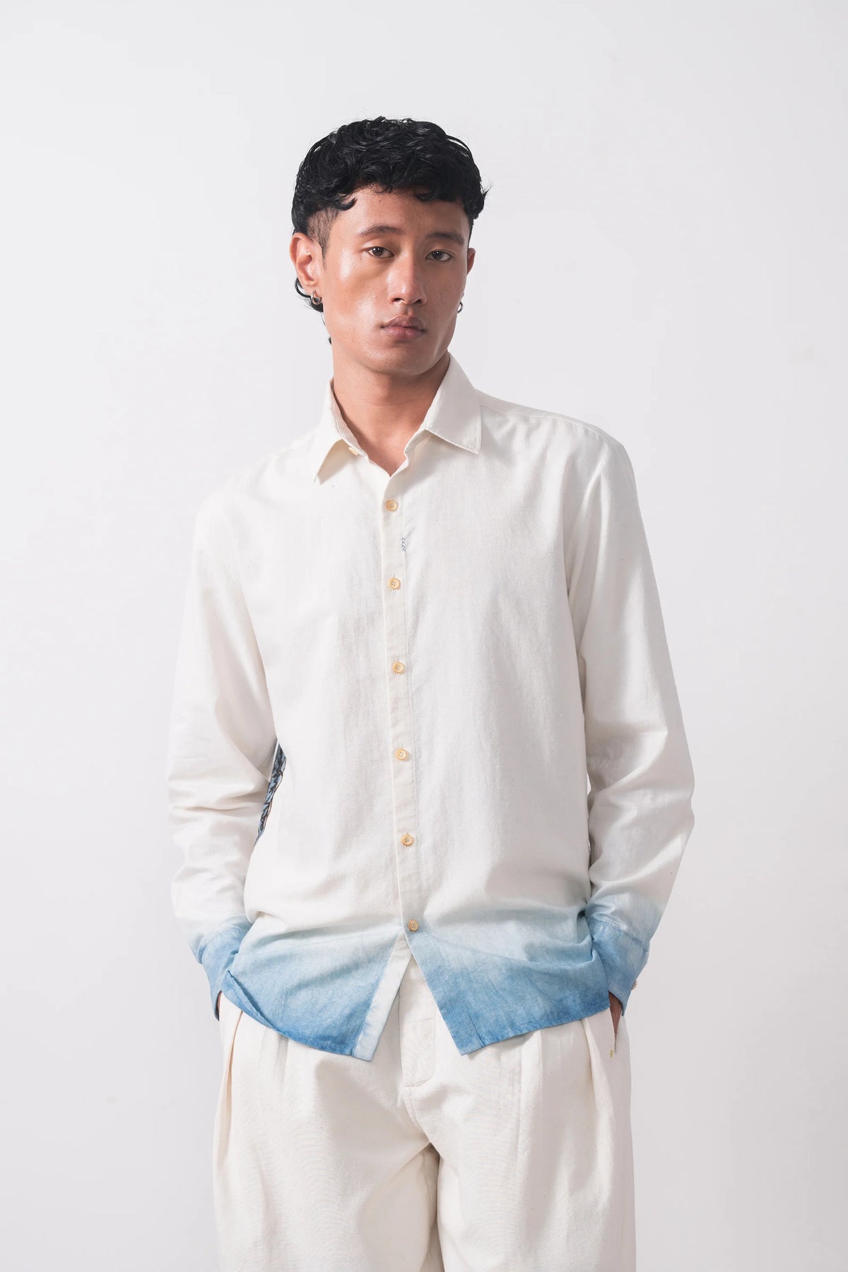Handpainted Brelove Shirt in Ecru