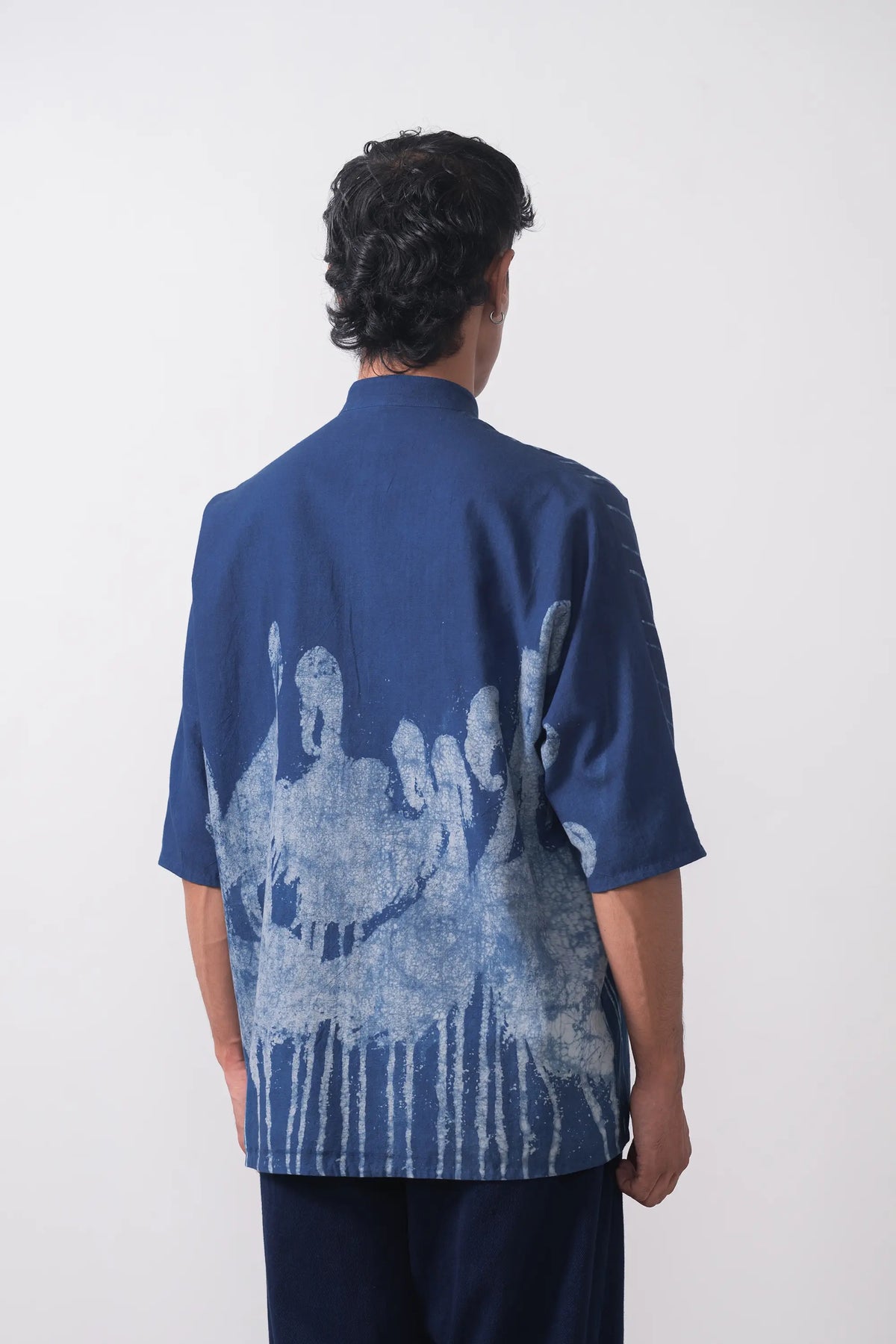 Kimono Sleeve Shirt in Medium Indigo