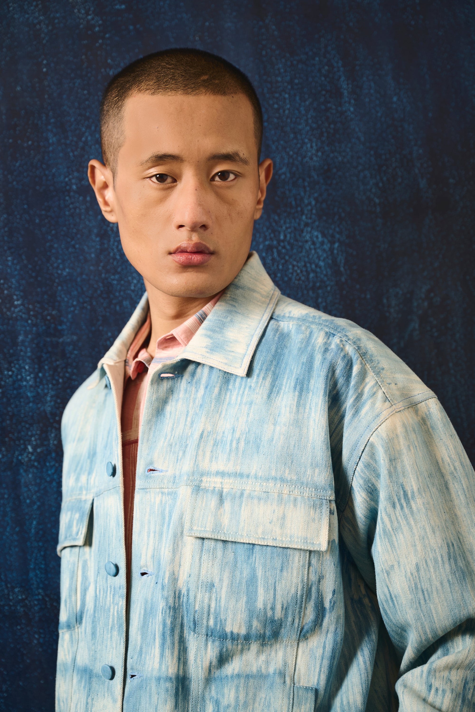 HAND-BRUSHED INDIGO JACKET