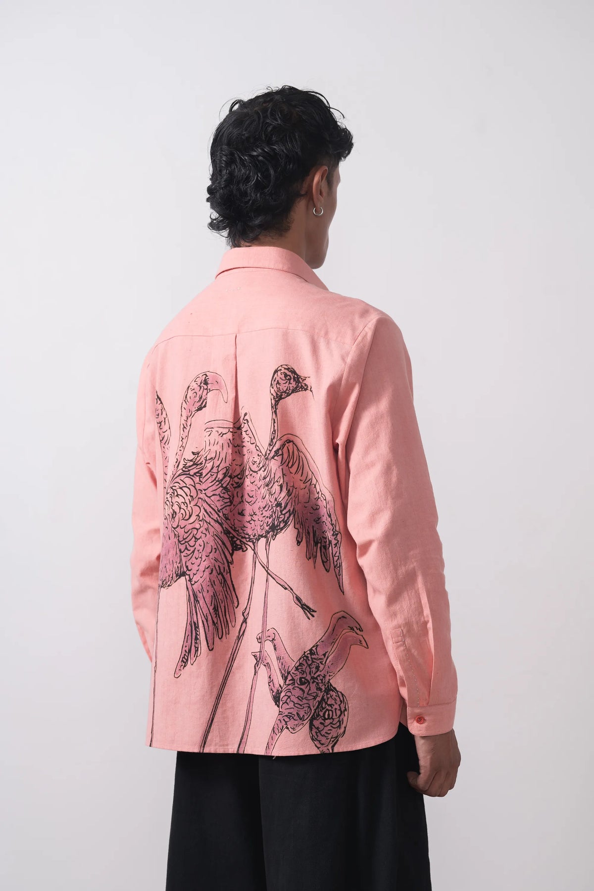 Handpainted Lovers Shirt in Chalk Pink