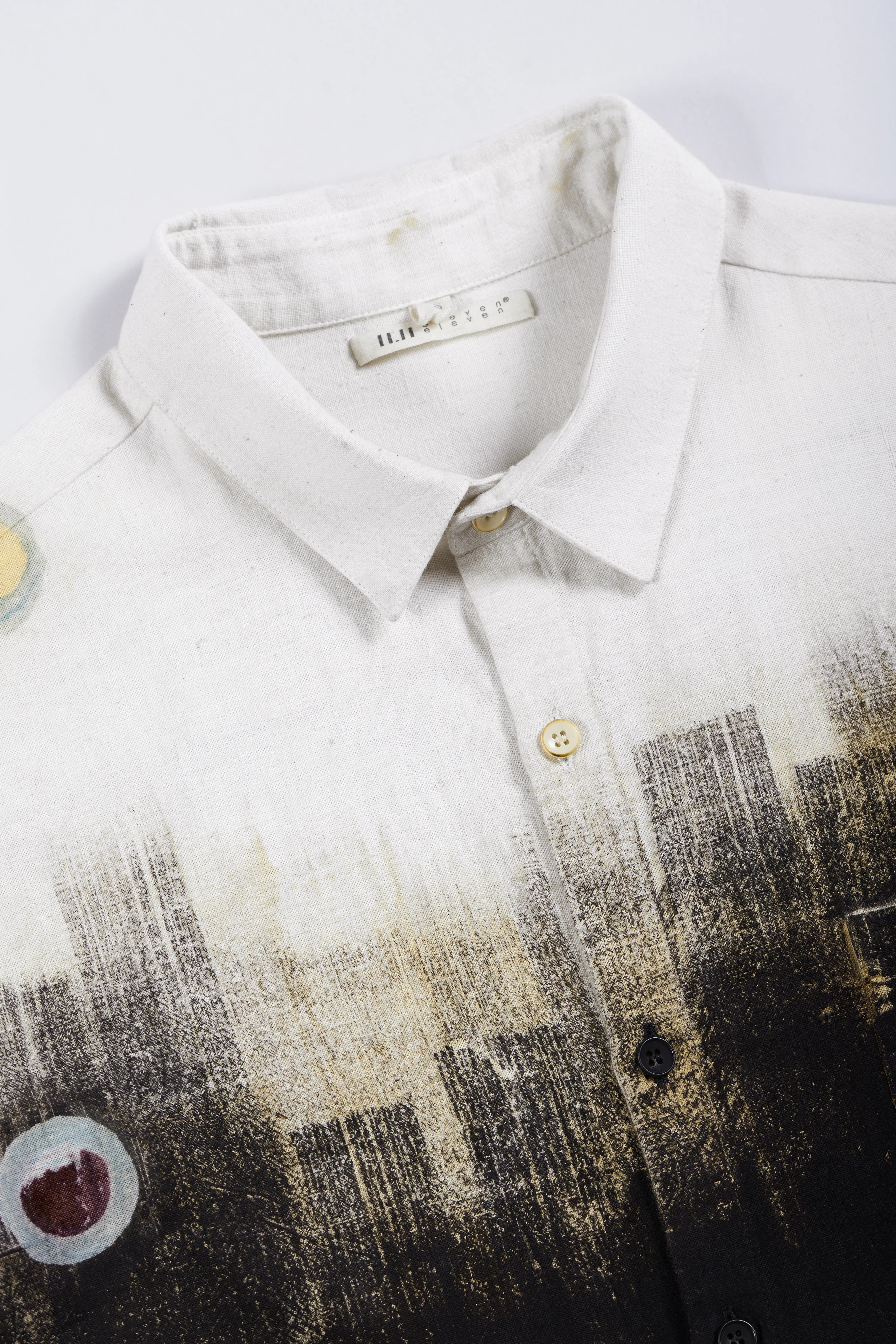 Handpainted Brush Strokes Cotton Shirt