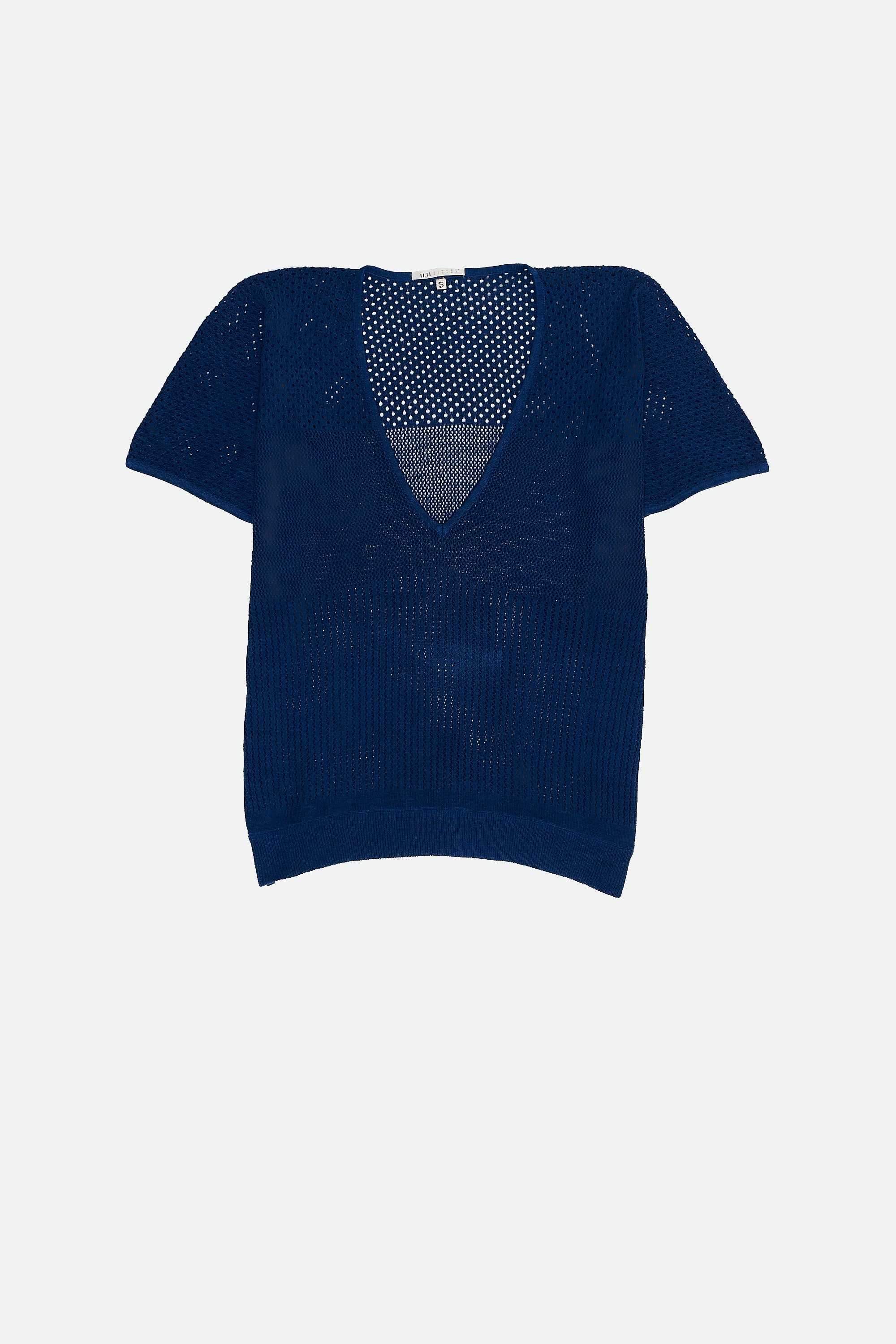 WOMEN'S INDIGO PLUNGE NECK T-SHIRT