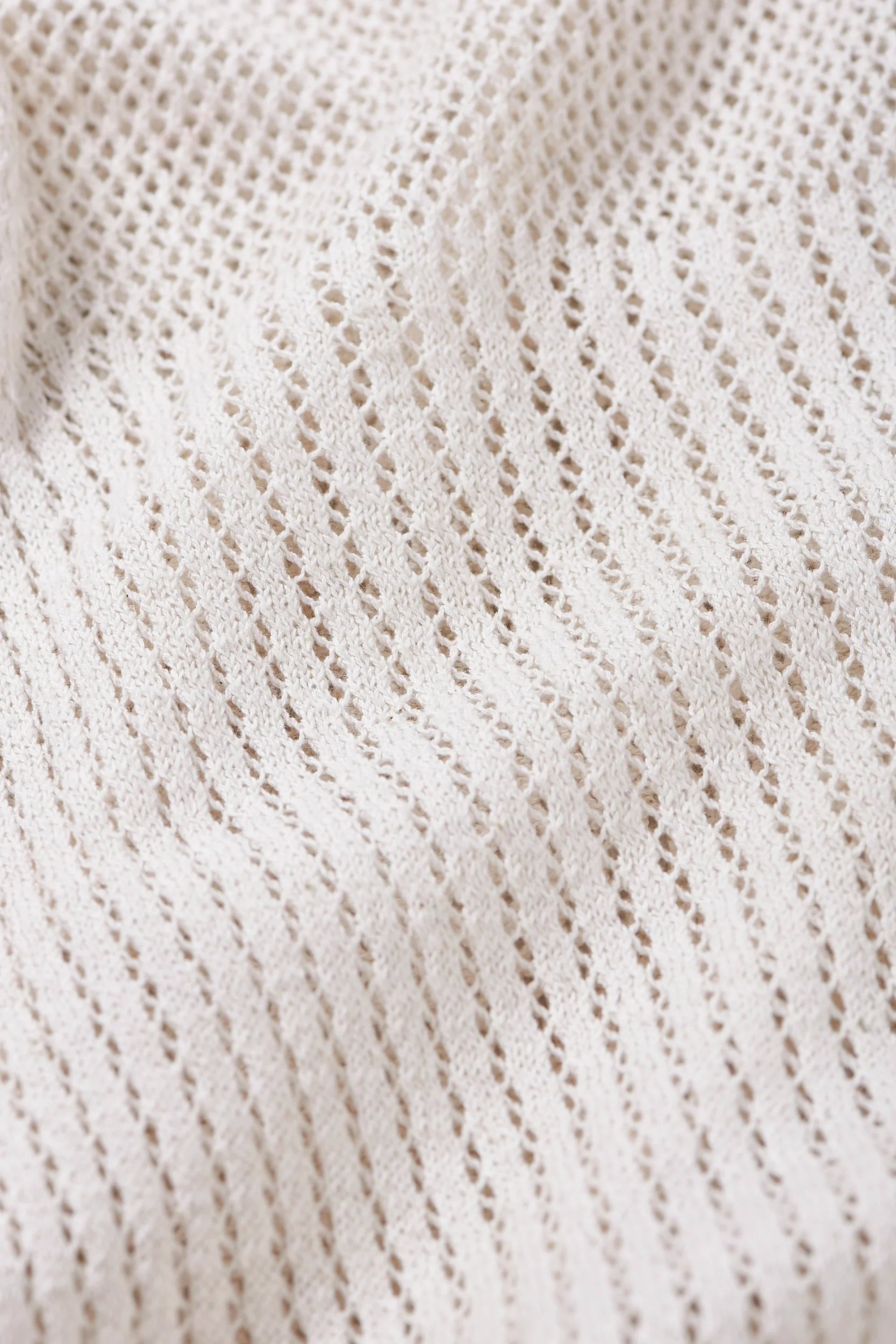 Women Plunge Neck Ecru T-Shirt