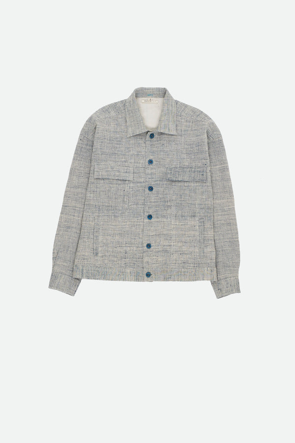 INDIGO CHAMBRAY ORGANIC COTTON TRUCKER JACKET