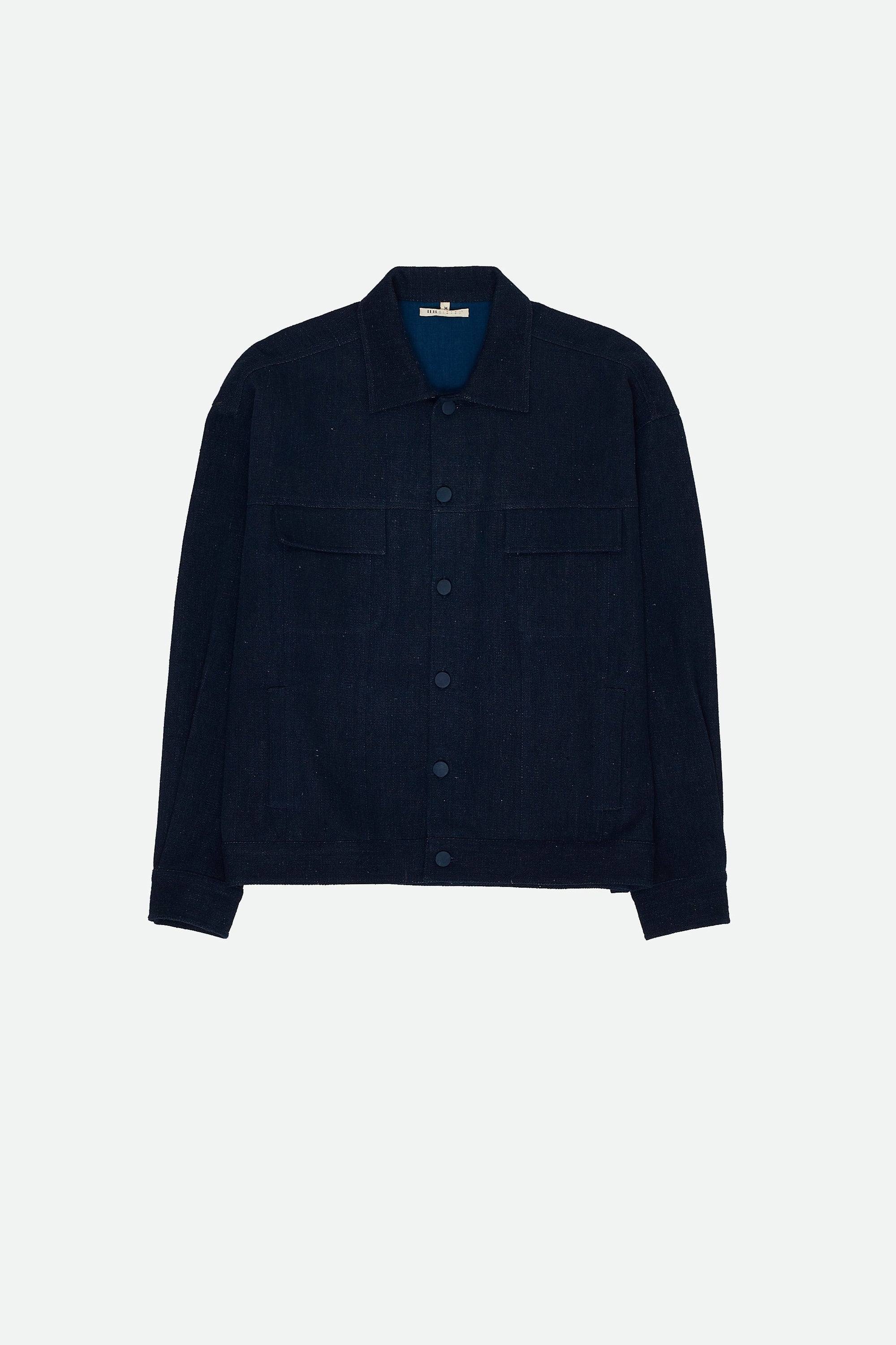 NATURAL INDIGO YARN DYED DENIM JACKET