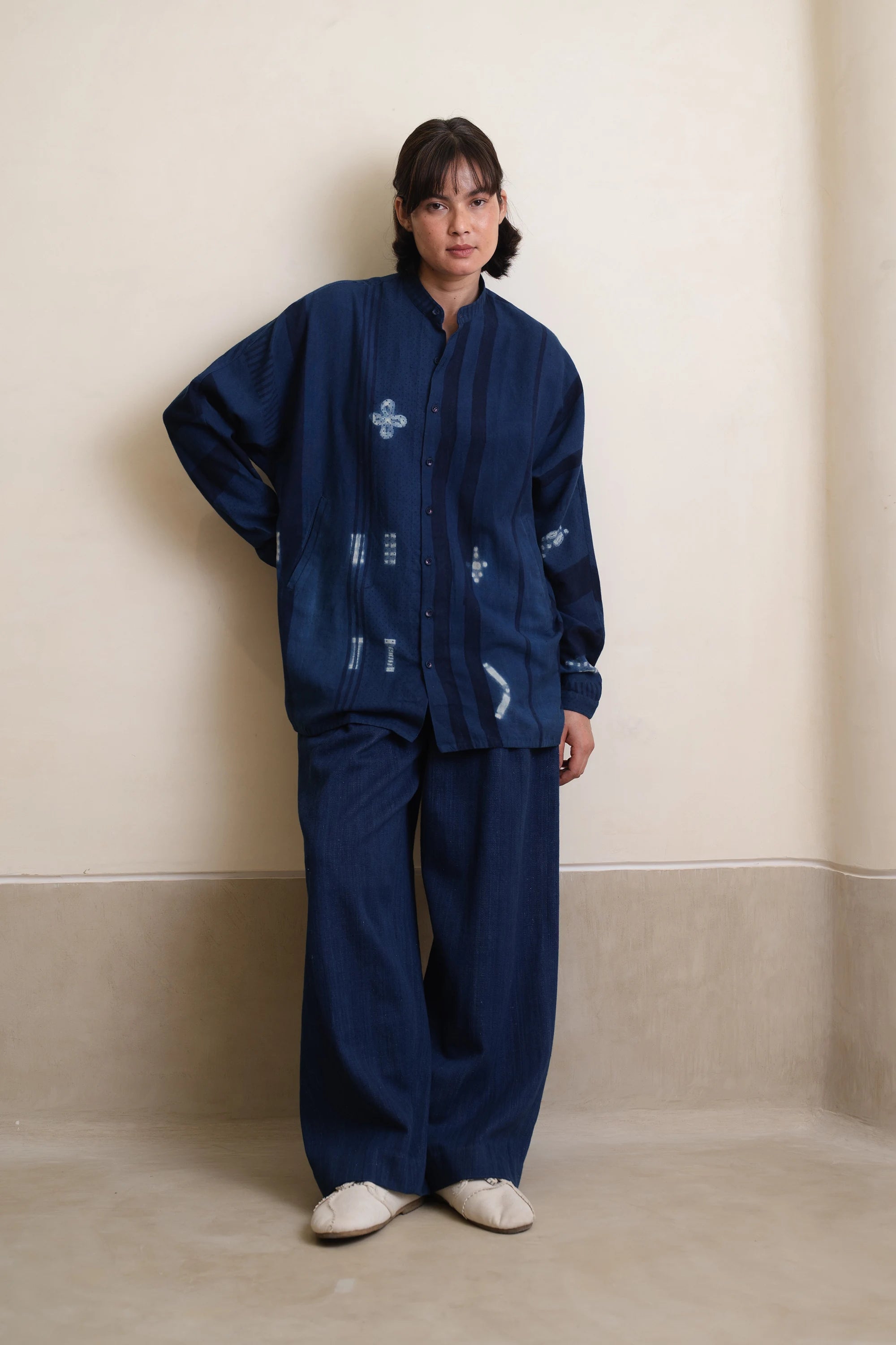 Detailed Nmacca Shirt in Medium Indigo
