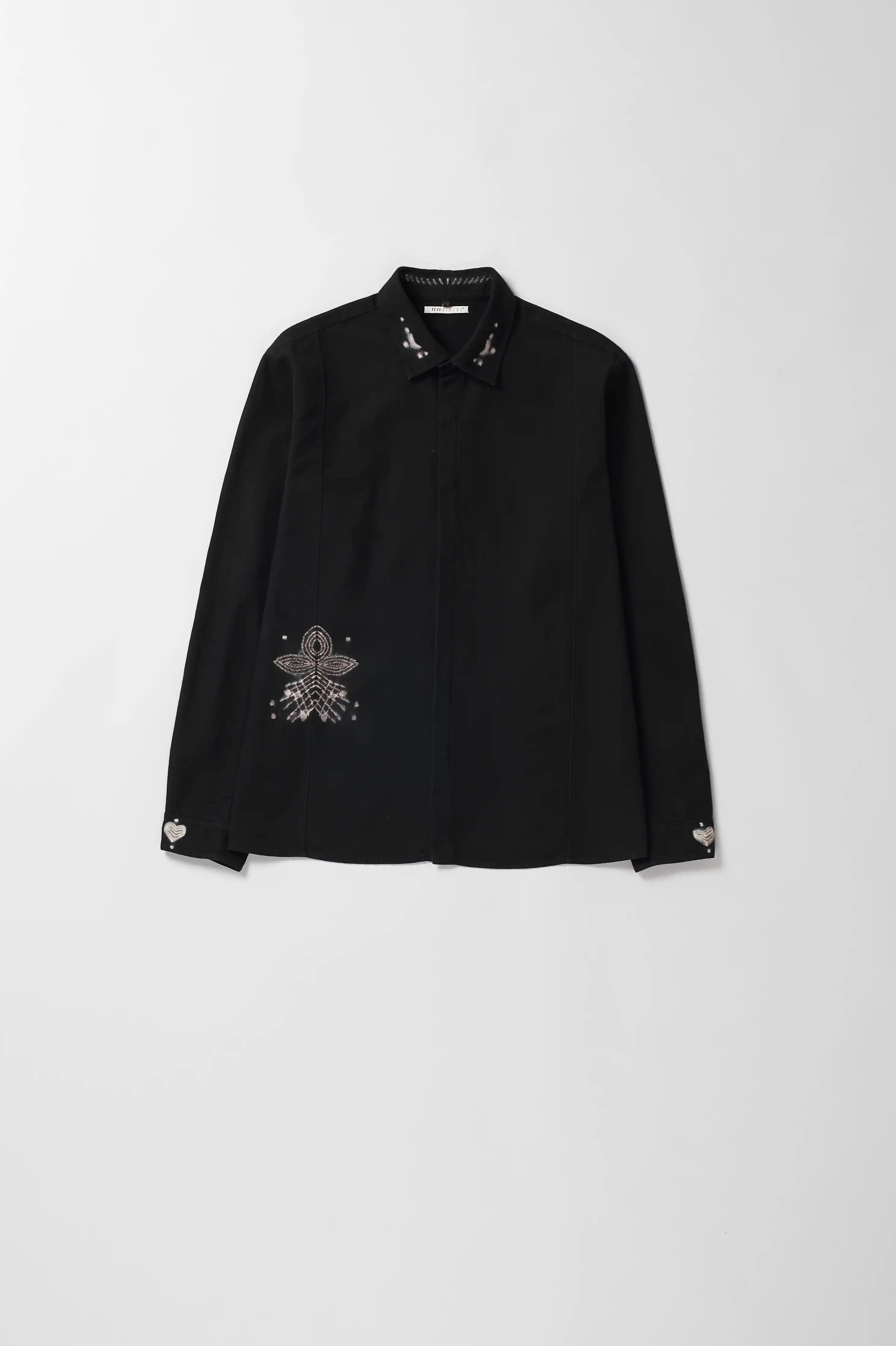 Black Pan Shibori Shirt