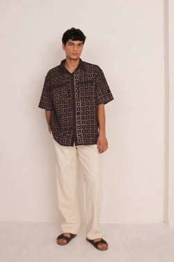 BURNT UMBER BANDHANI SHIRT