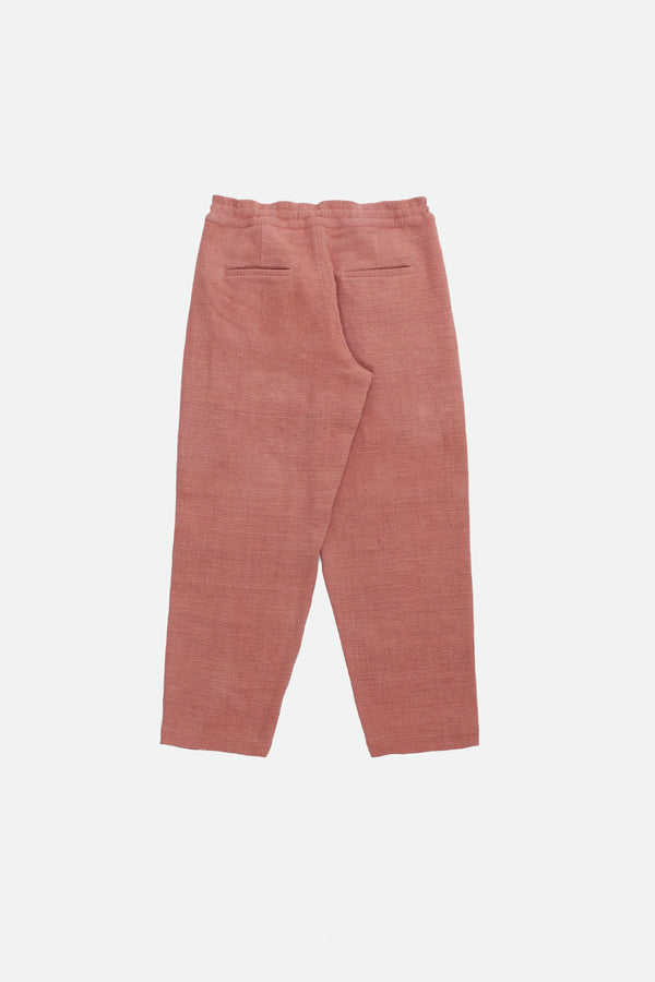 Chalk Pink Textured Pleated Trousers