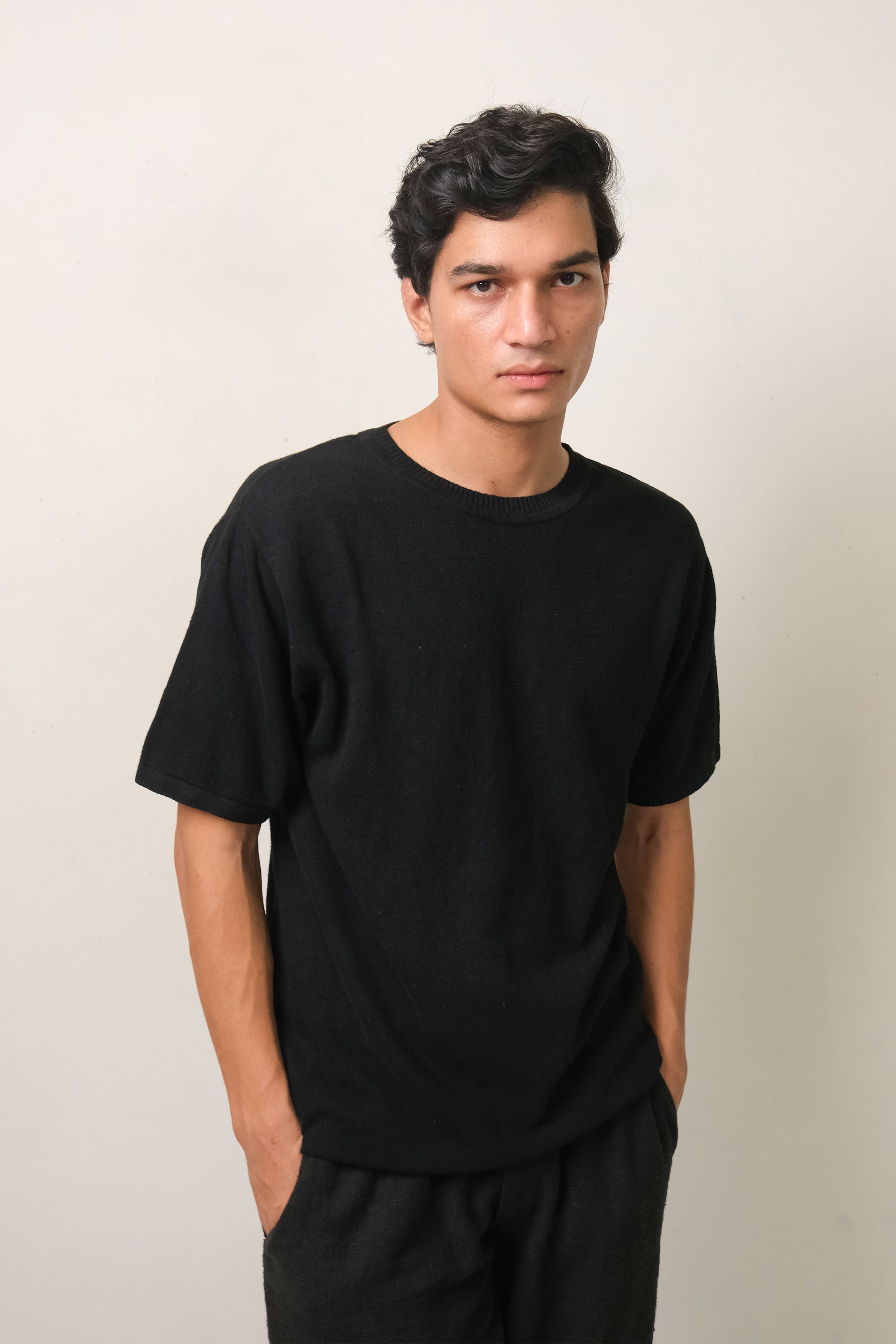 Black Solid Organic Heirloom Cotton T-Shirt