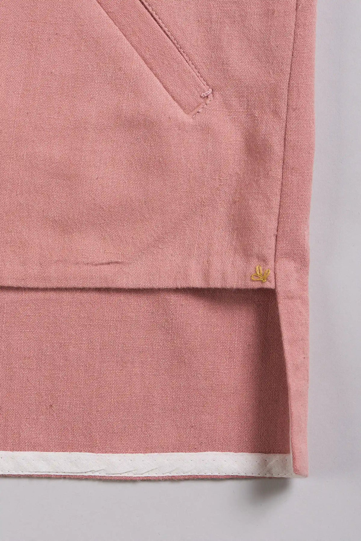 Relaxed Shibori Shirt in Chalk Pink