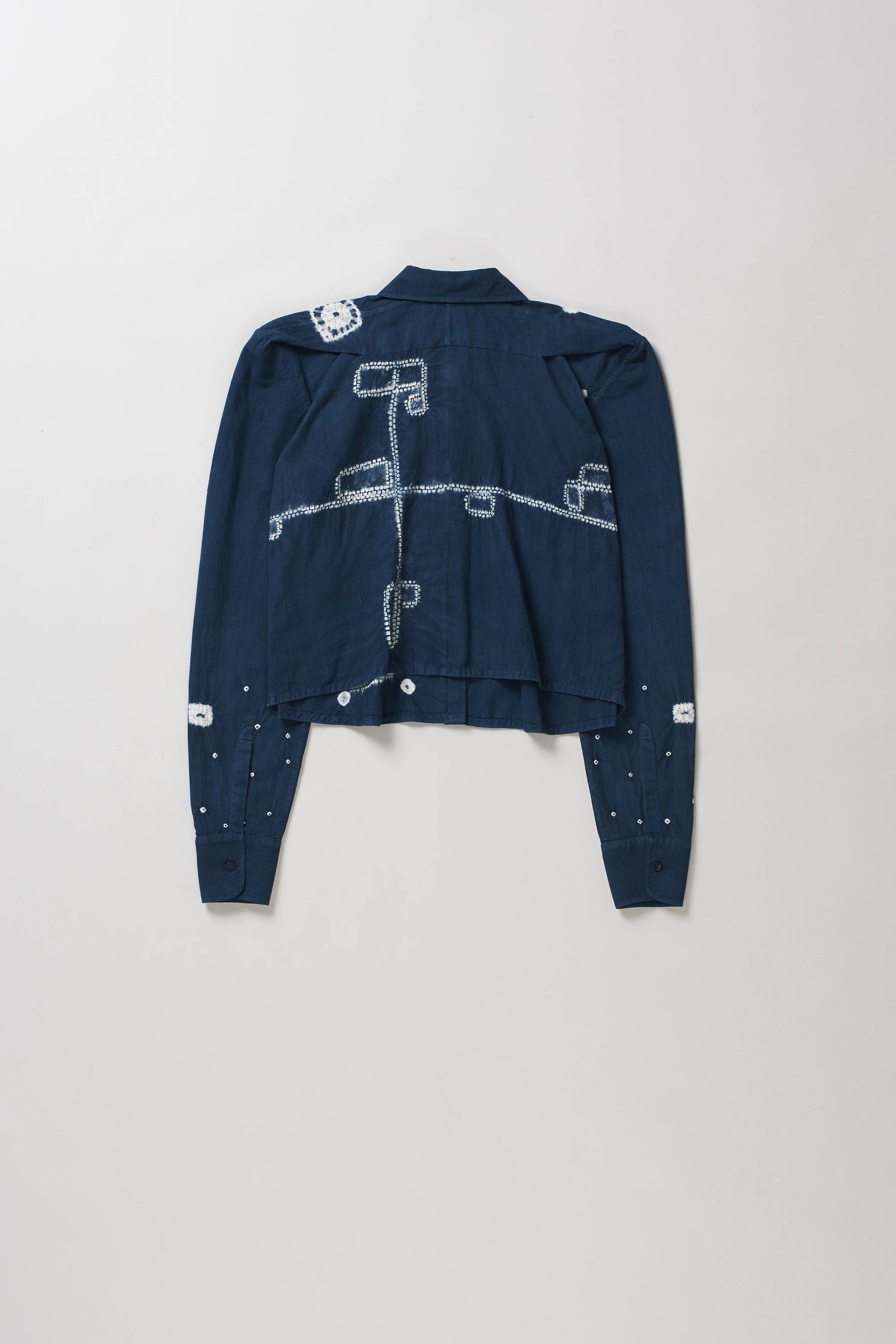 Boxy Shirt with Bandhani And Shibori