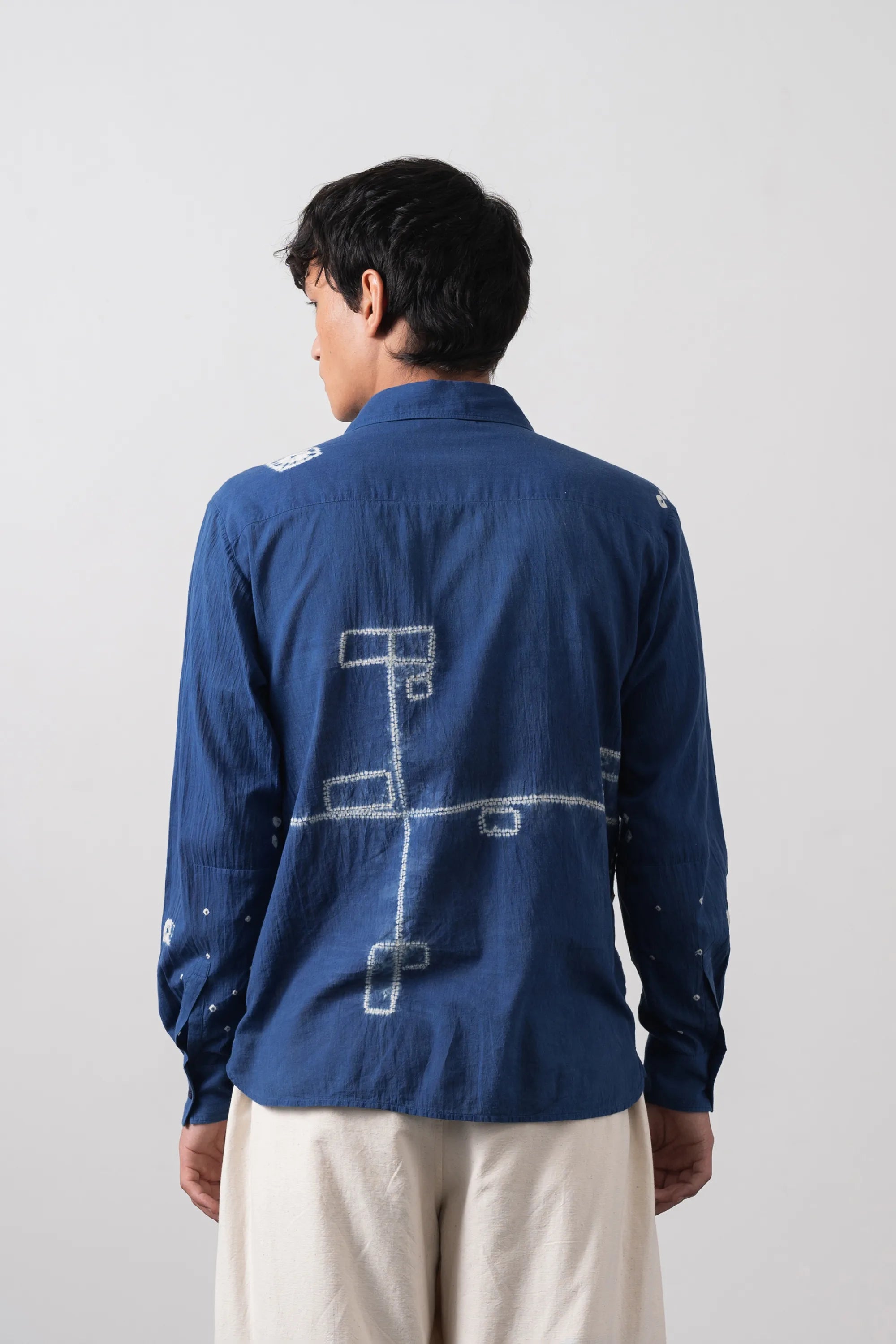 Brelove Shibori Shirt in Medium Indigo