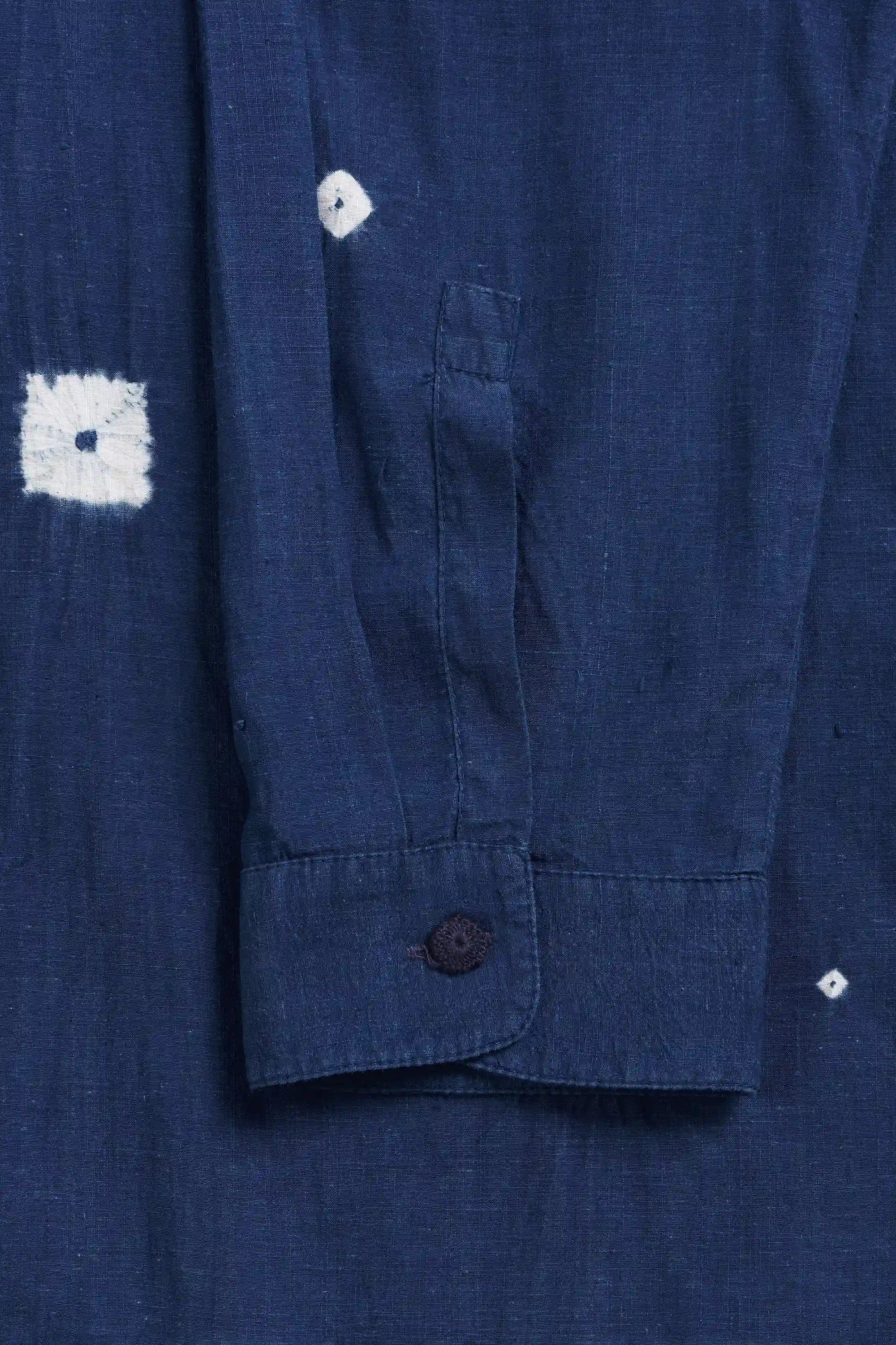 Close-up of a sleeve with a button cuff.