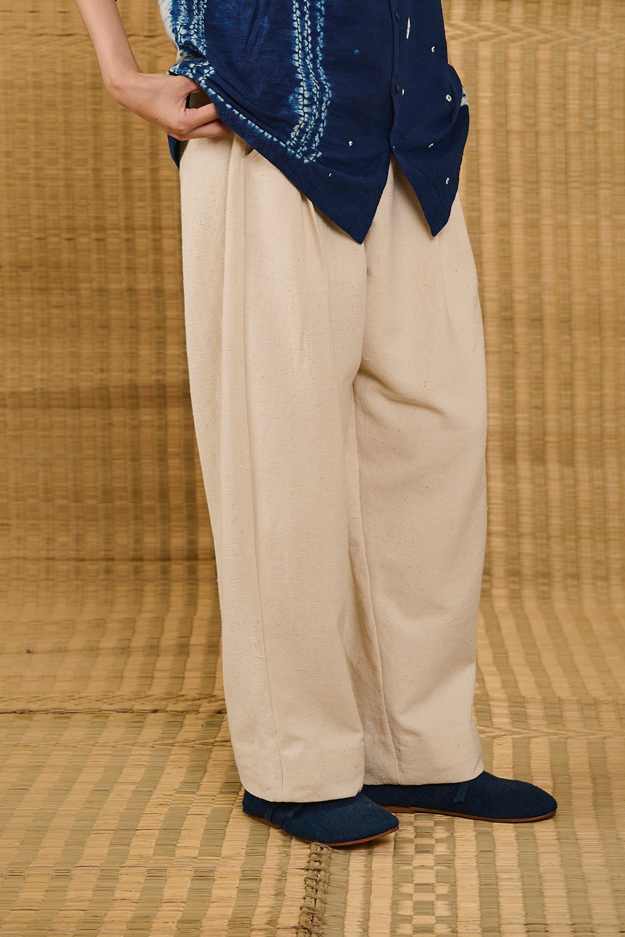 OFF-WHITE ORGANIC COTTON TROUSER