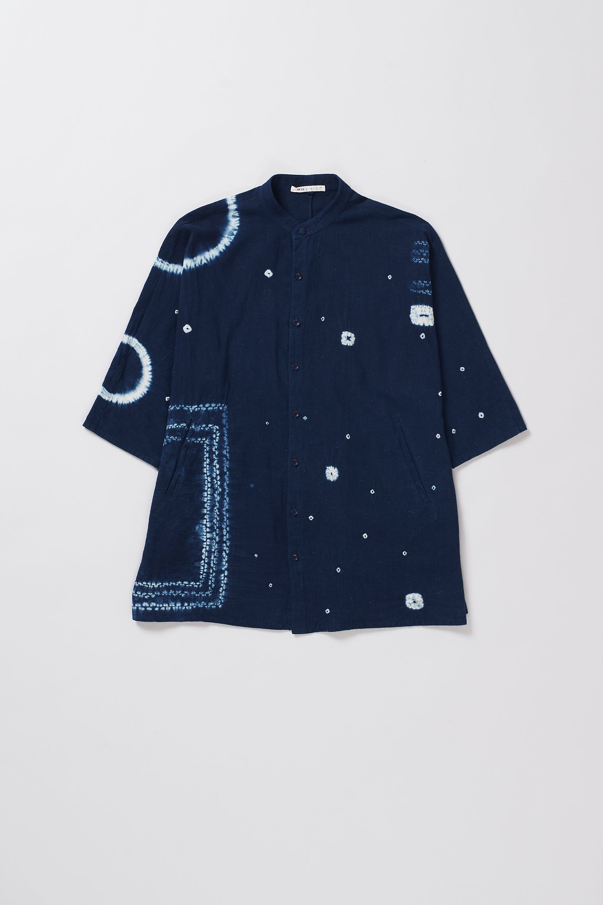 Shibori Kimono Half Sleeve Shirt
