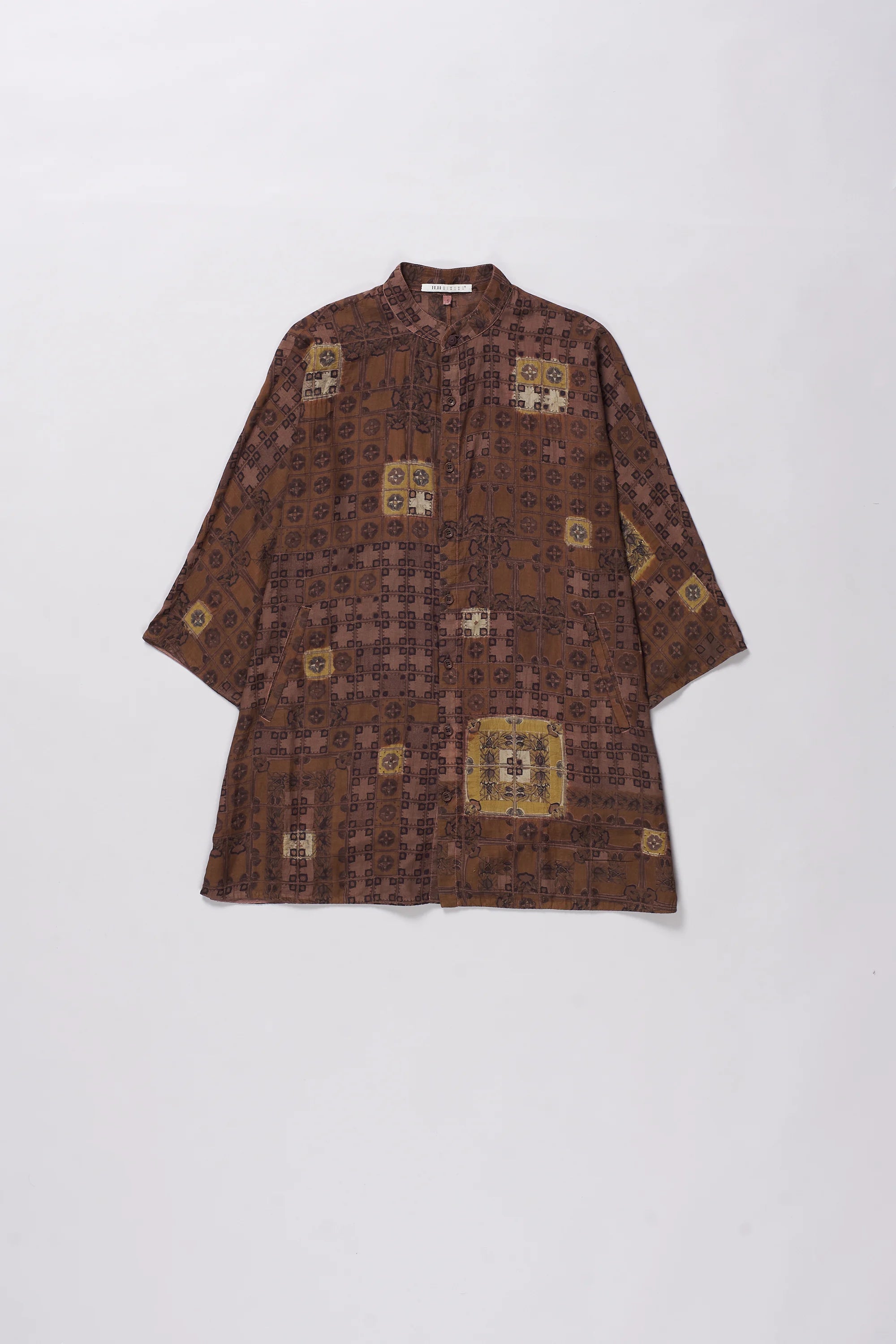 Burnt Umber Kimono Sleeve Shirt