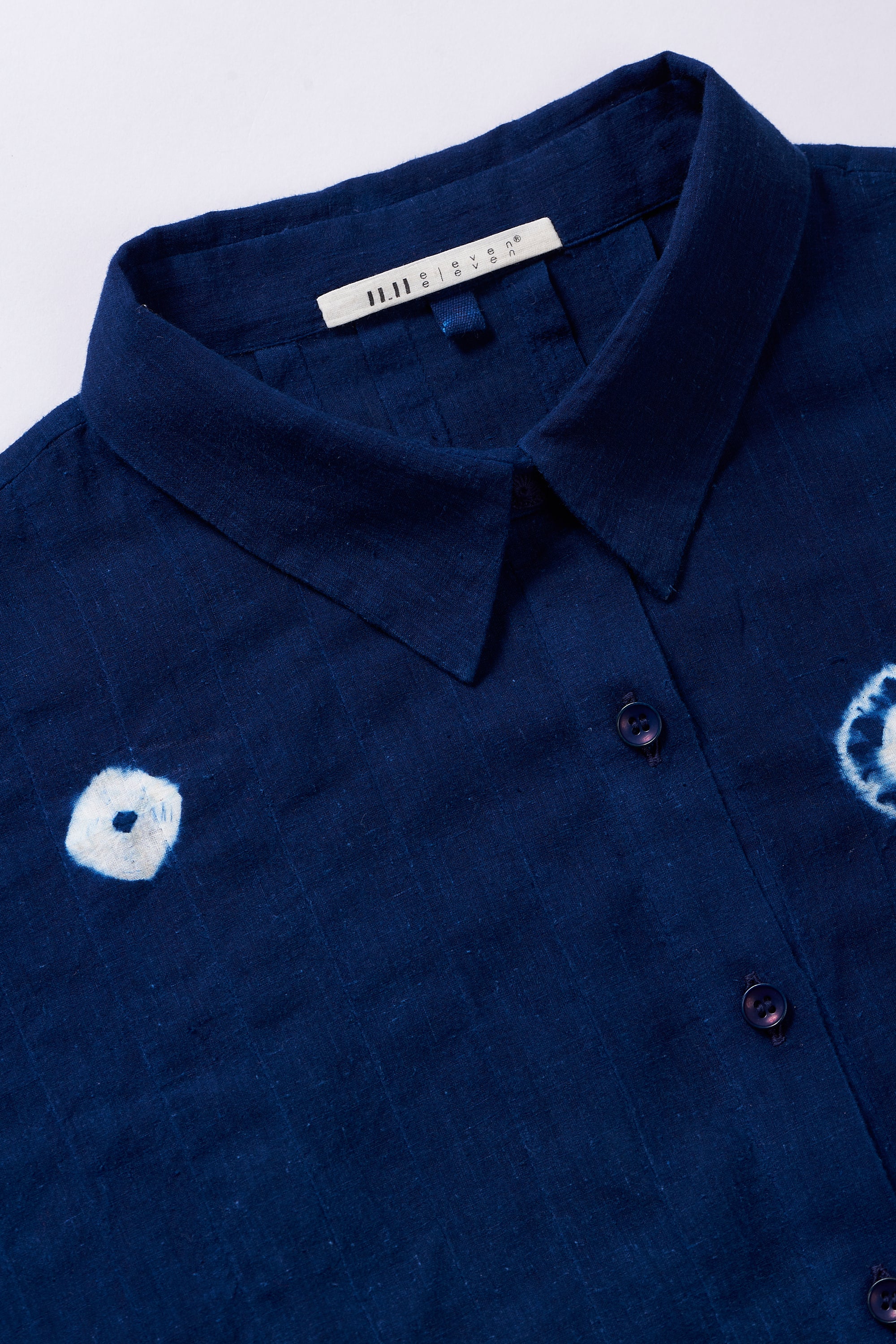 Indigo Cotton Shibori Top