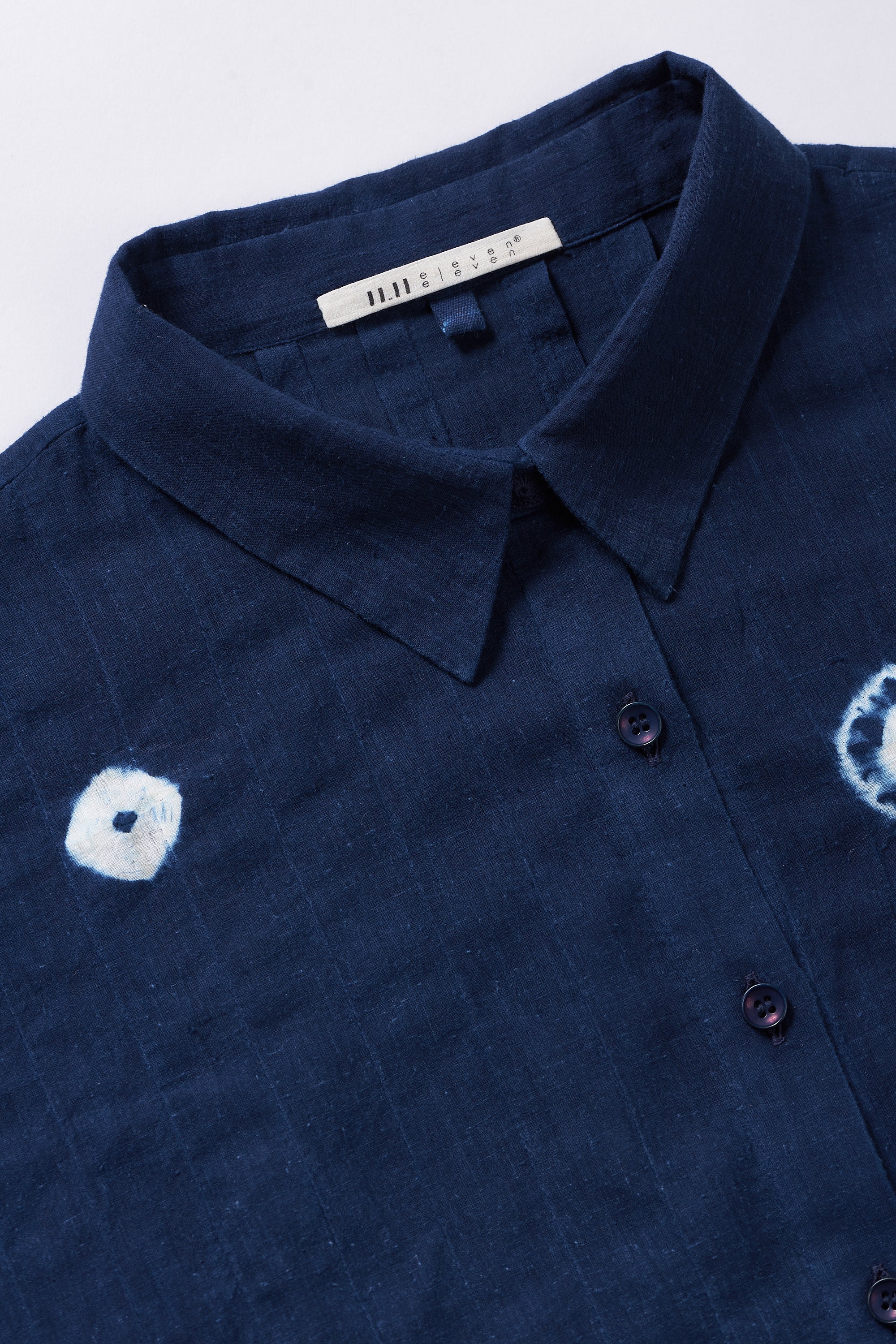 INDIGO COTTON  SHIBORI TOP