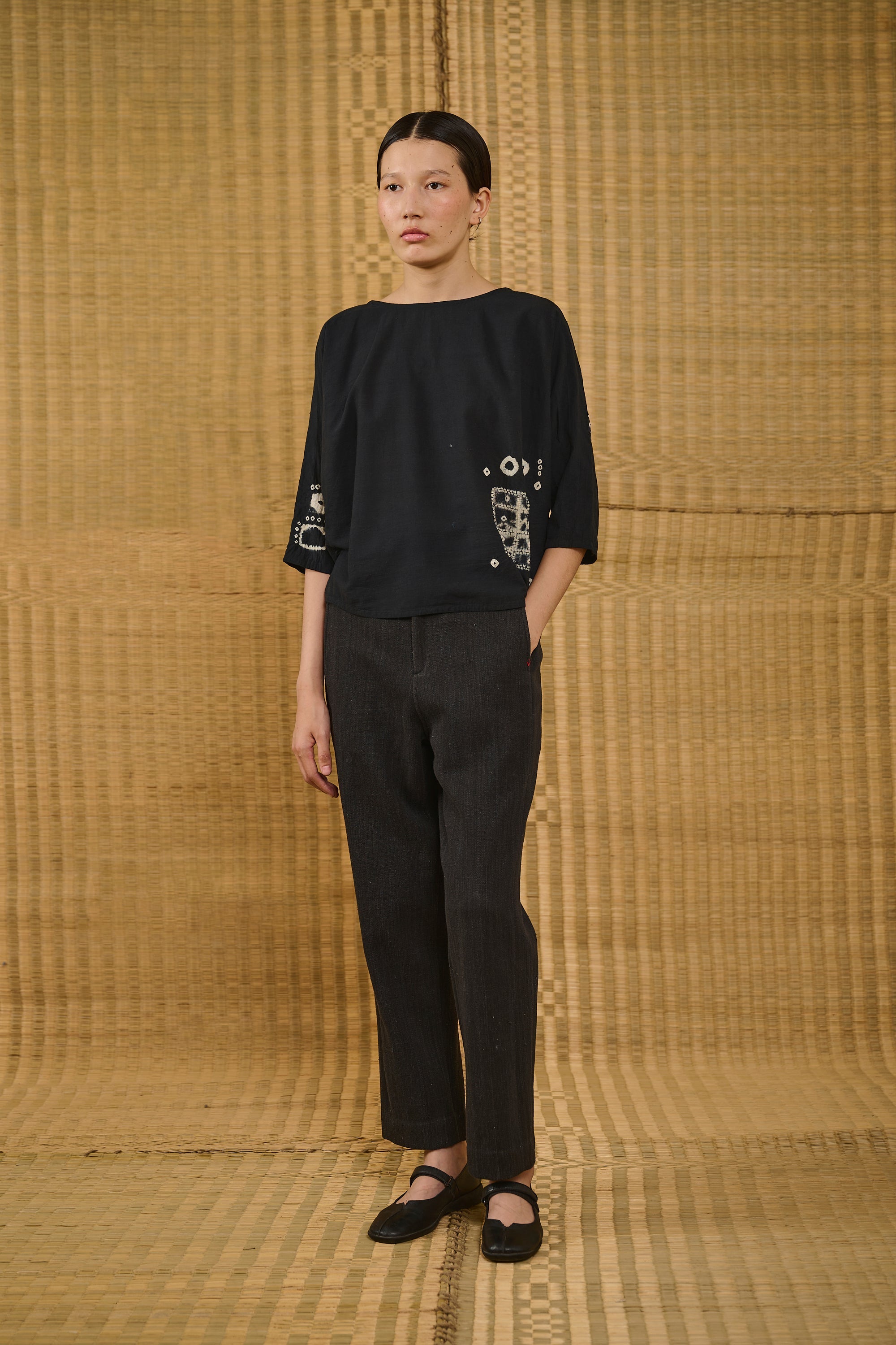 SHIBORI KIMONO SLEEVE TOP