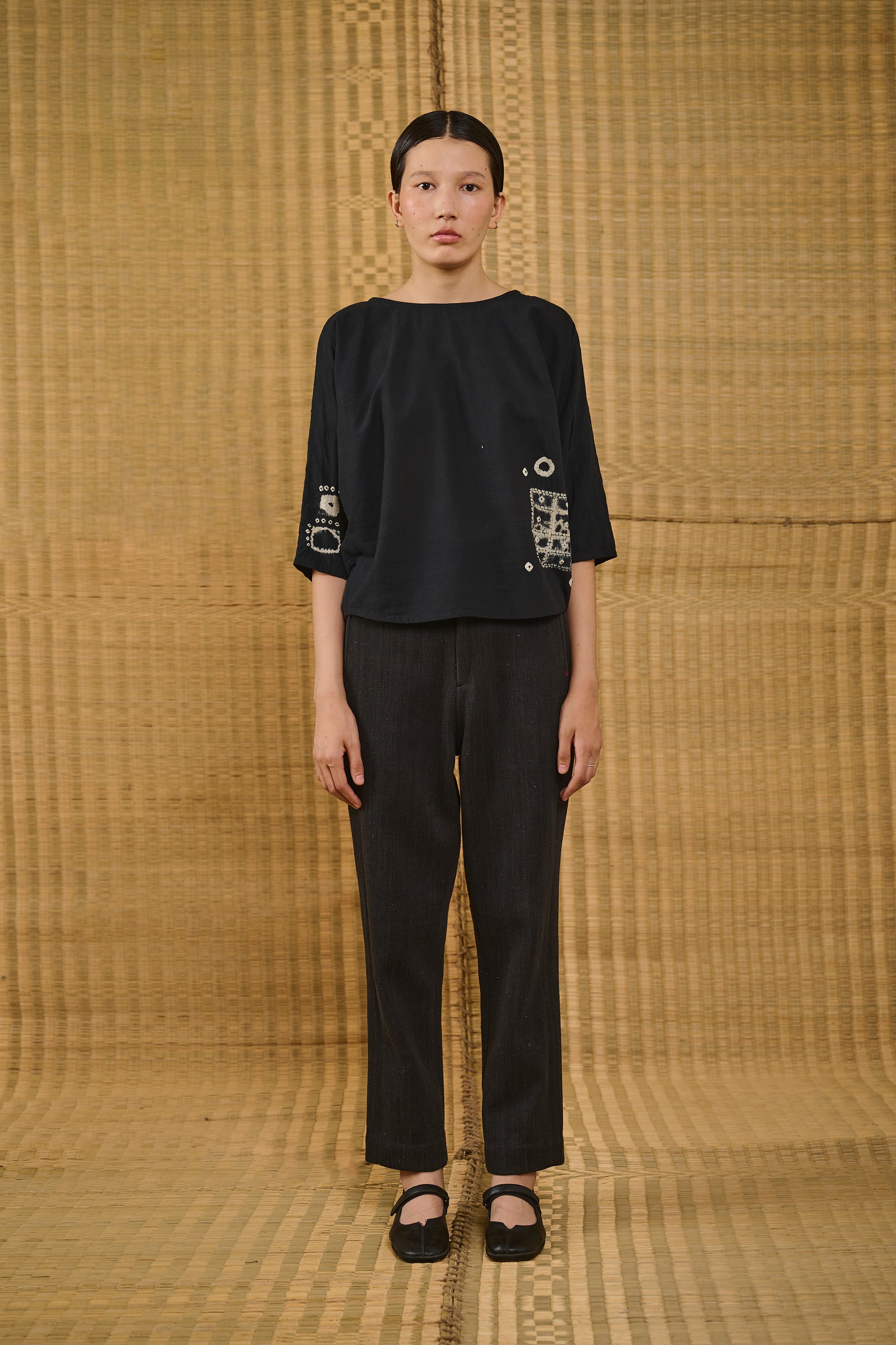 SHIBORI KIMONO SLEEVE TOP
