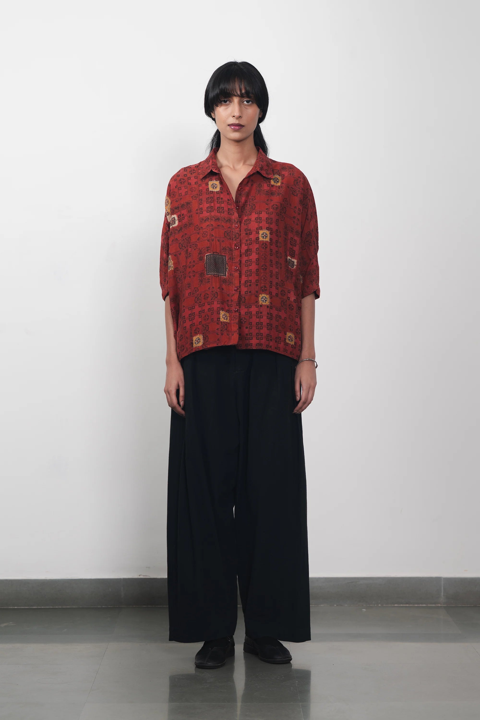 Chettinad Inspired Shirt with Shibori