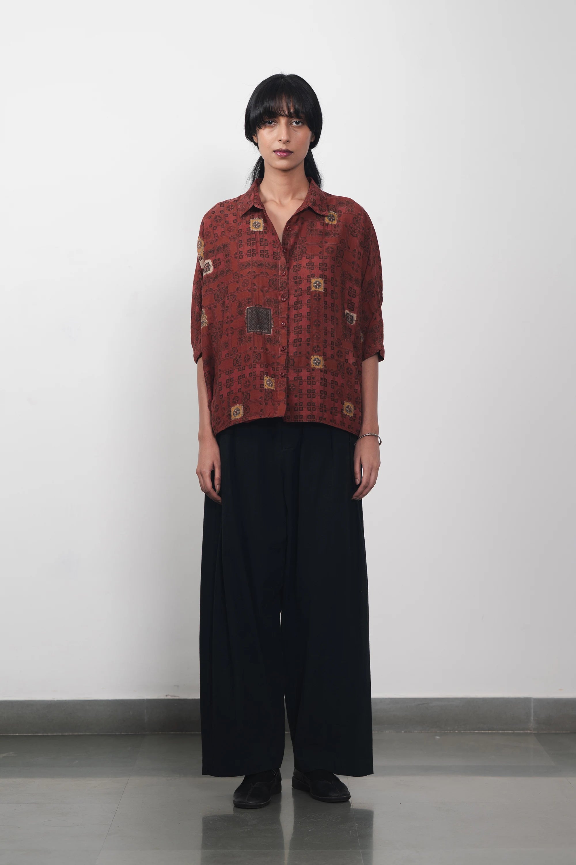 Chettinad Inspired Shirt with Shibori