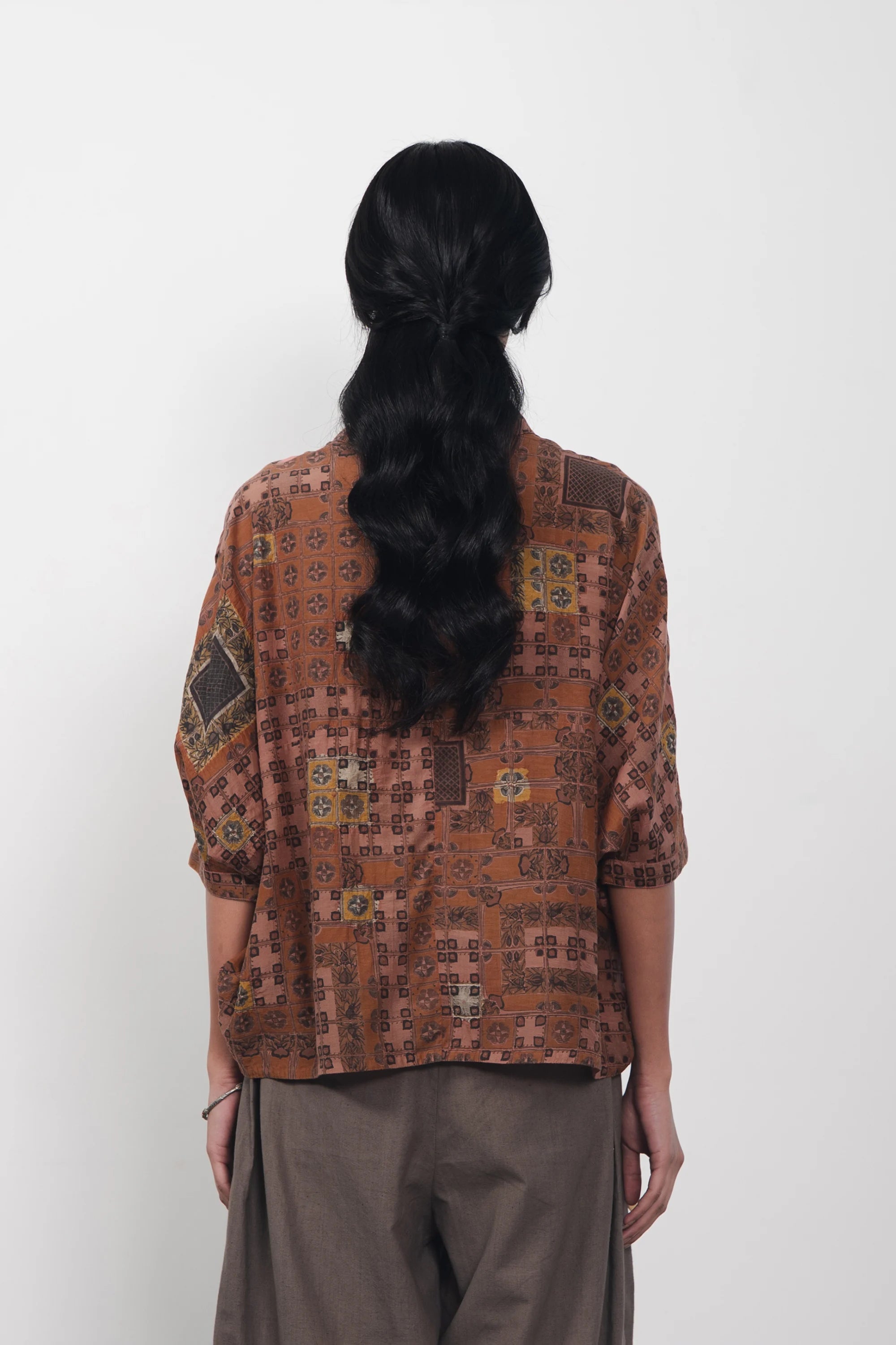 Chettinad Inspired Shirt in French Rose