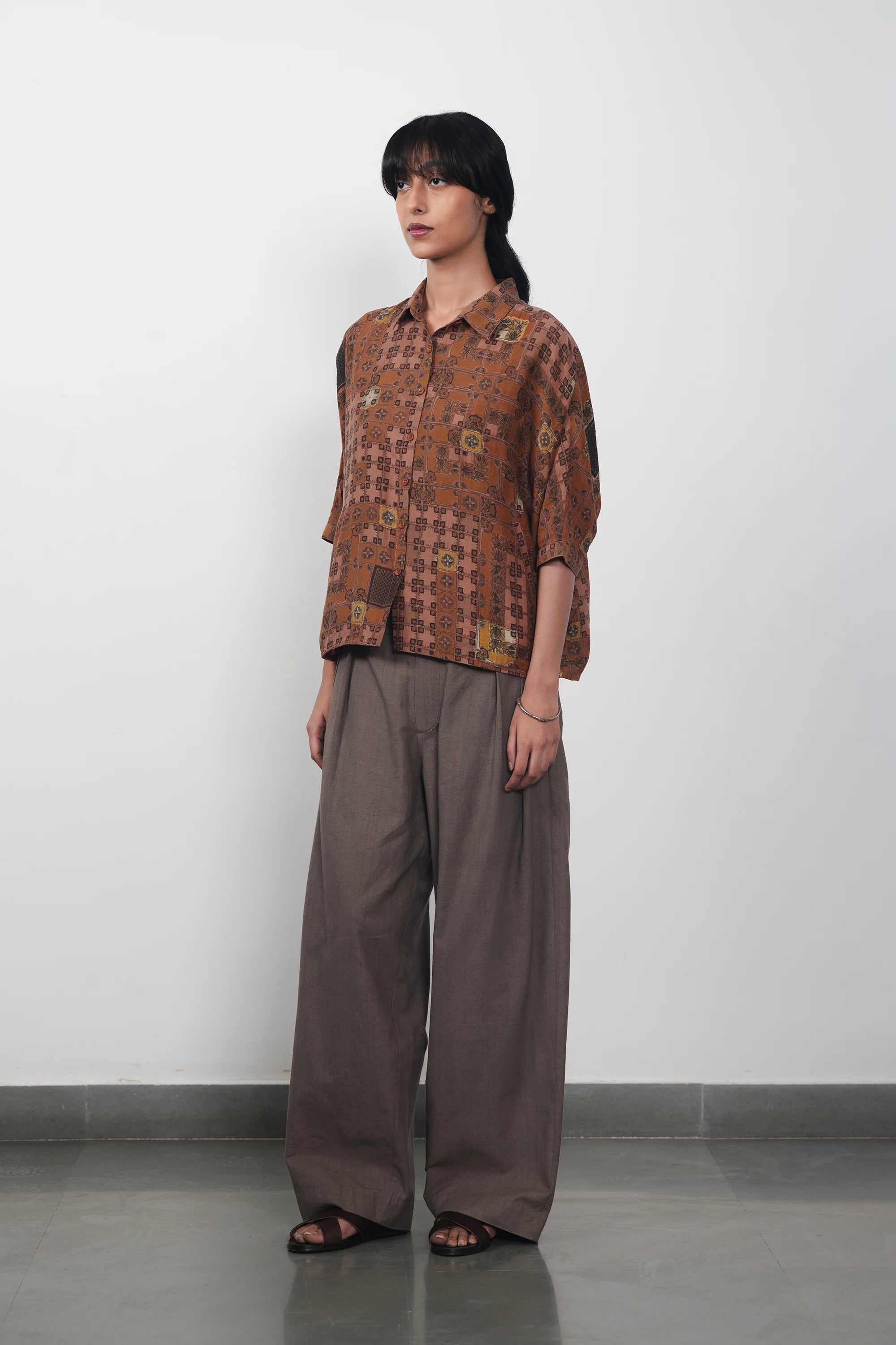 Chettinad Inspired Shirt in French Rose