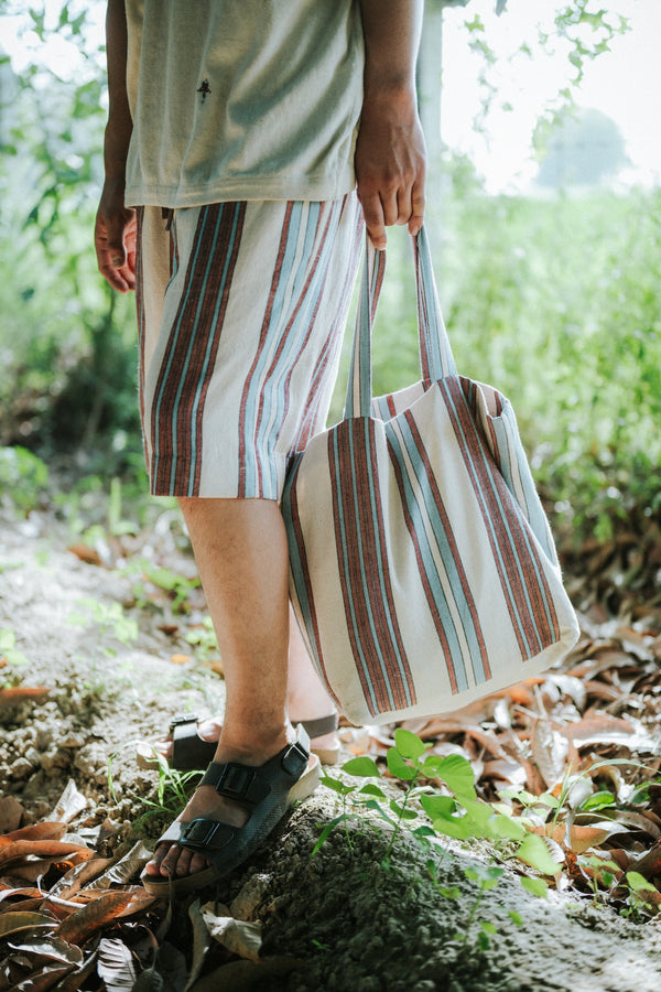 MULTI-COLOUR YARN DYED TOTE BAG