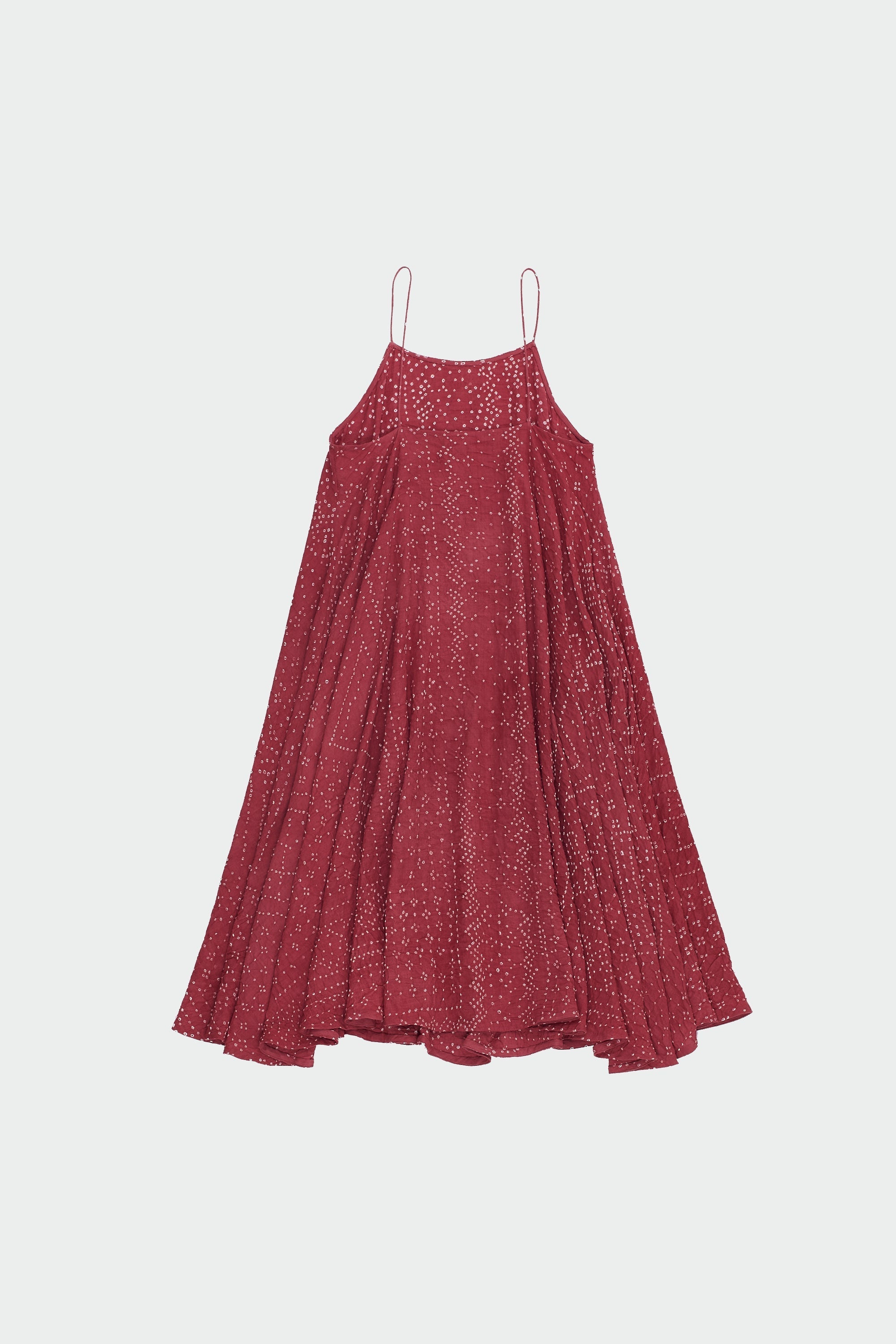 Crimson Pink Cotton Bandhani Women Dress