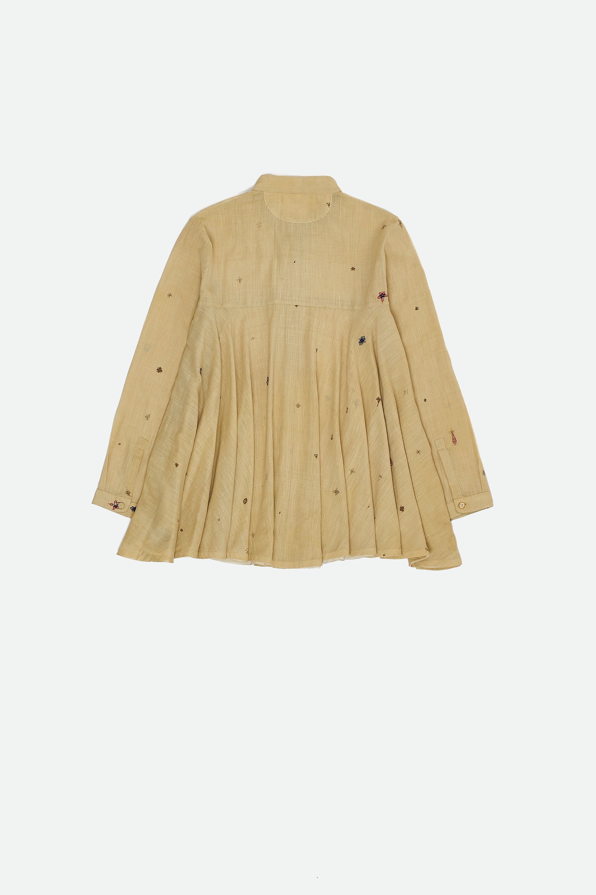 WHISKEY GOLD COTTON WOMEN SHIRT DRESS