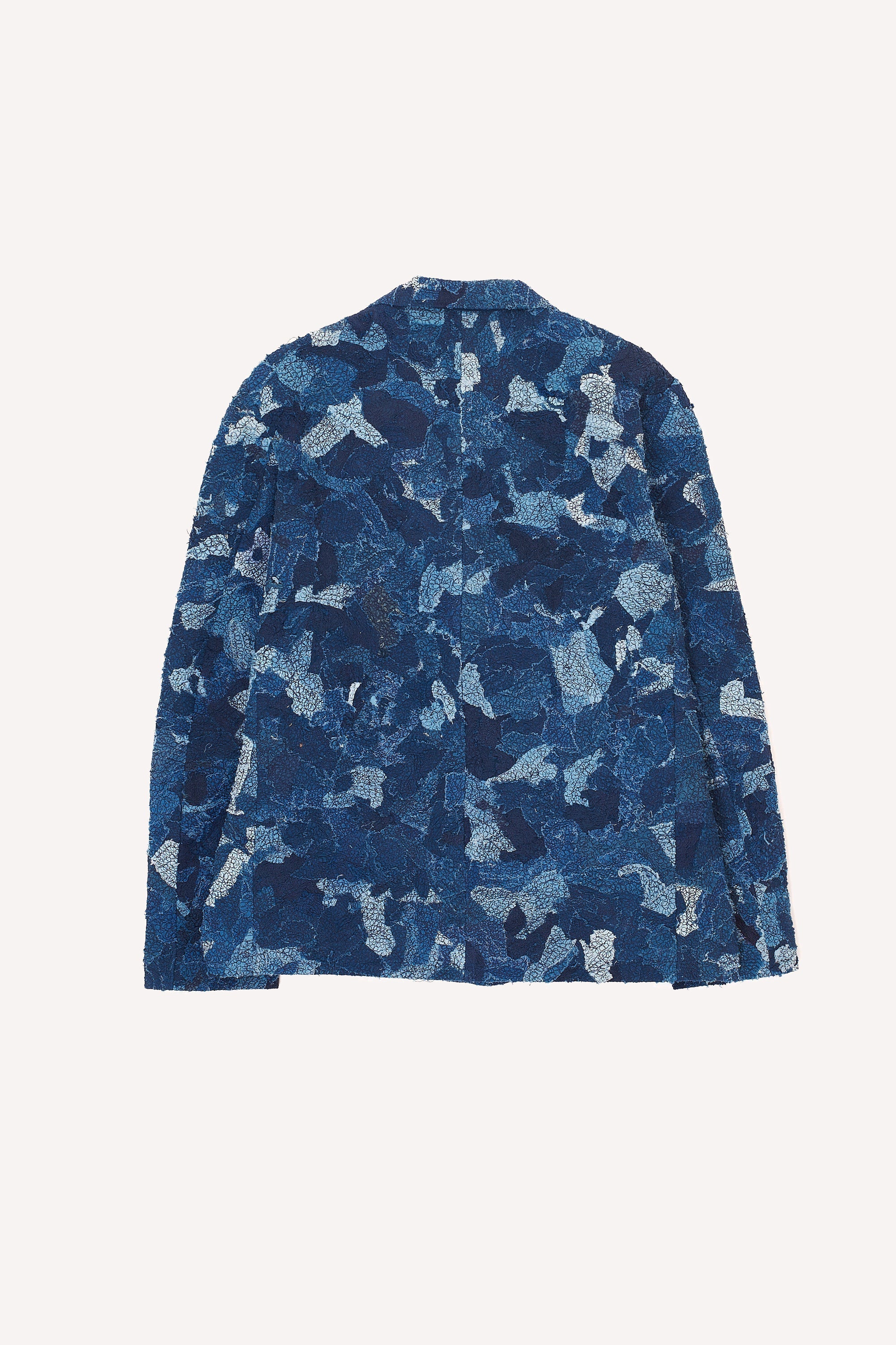 Indigo Jacket Made with Reclaimed Fabrics