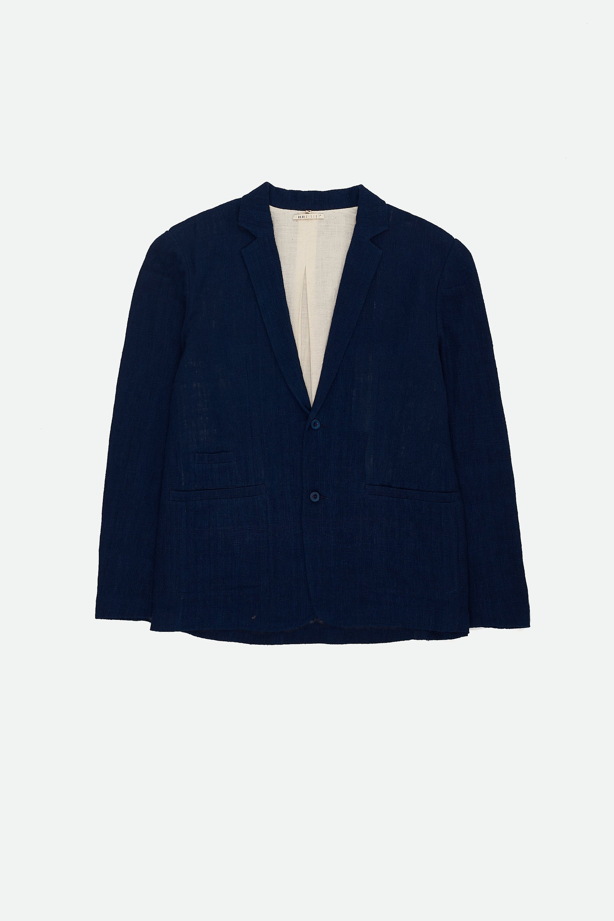 INDIGO OVERSIZED TEXTURED COTTON JACKET