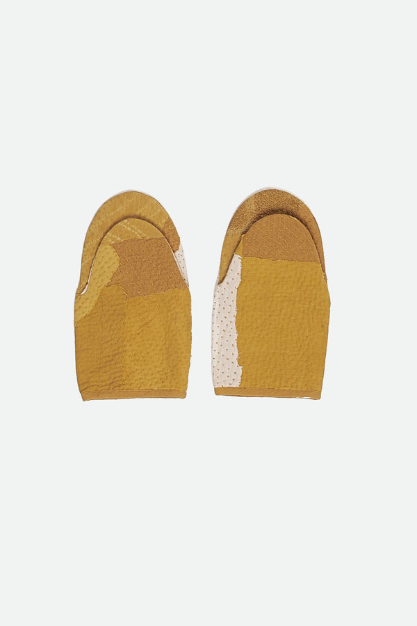 Mustard Yellow Patchwork Mitten