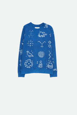 INDIGO ORGANIC COTTON BANDHANI SWEATSHIRT