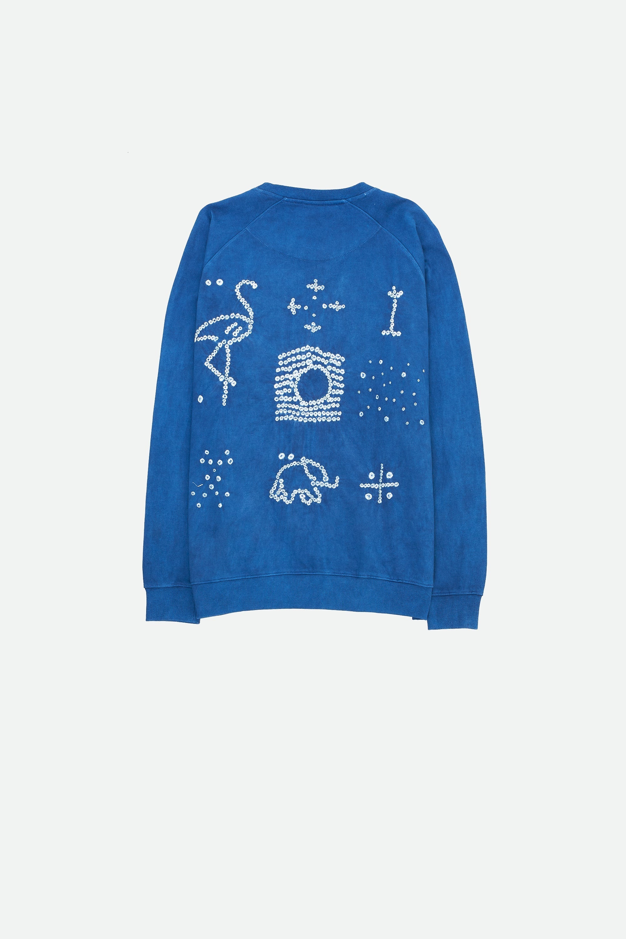 MEDIUM INDIGO ORGANIC COTTON BANDHANI SWEATSHIRT