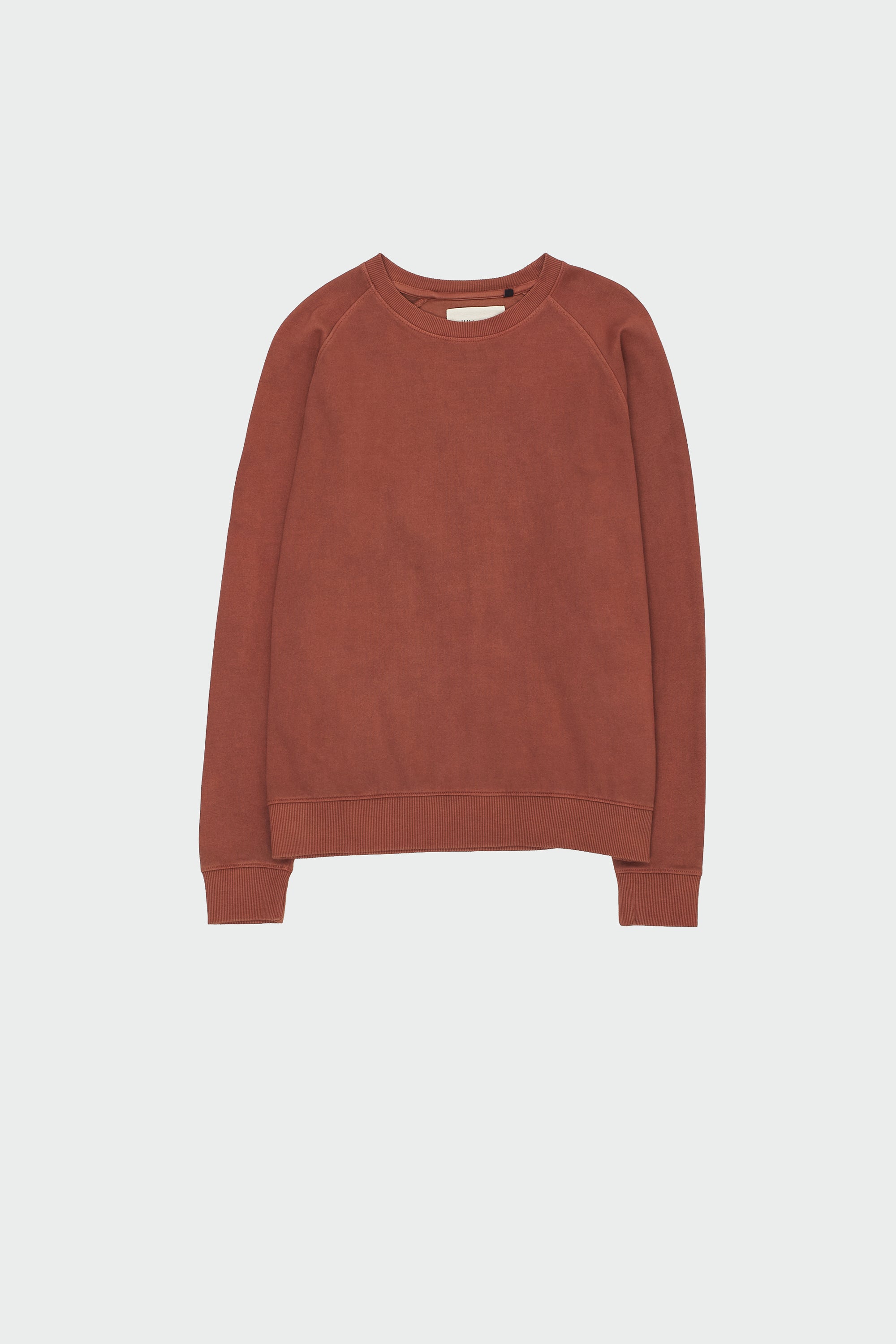 BRICK RED SOLID UNISEX ORGANIC COTTON SWEATSHIRT