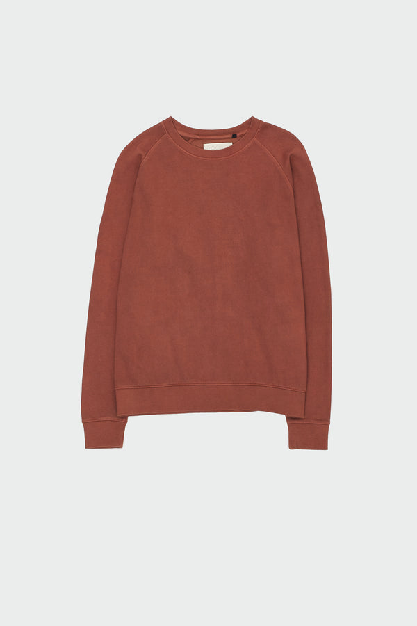 BRICK RED SOLID UNISEX ORGANIC COTTON SWEATSHIRT