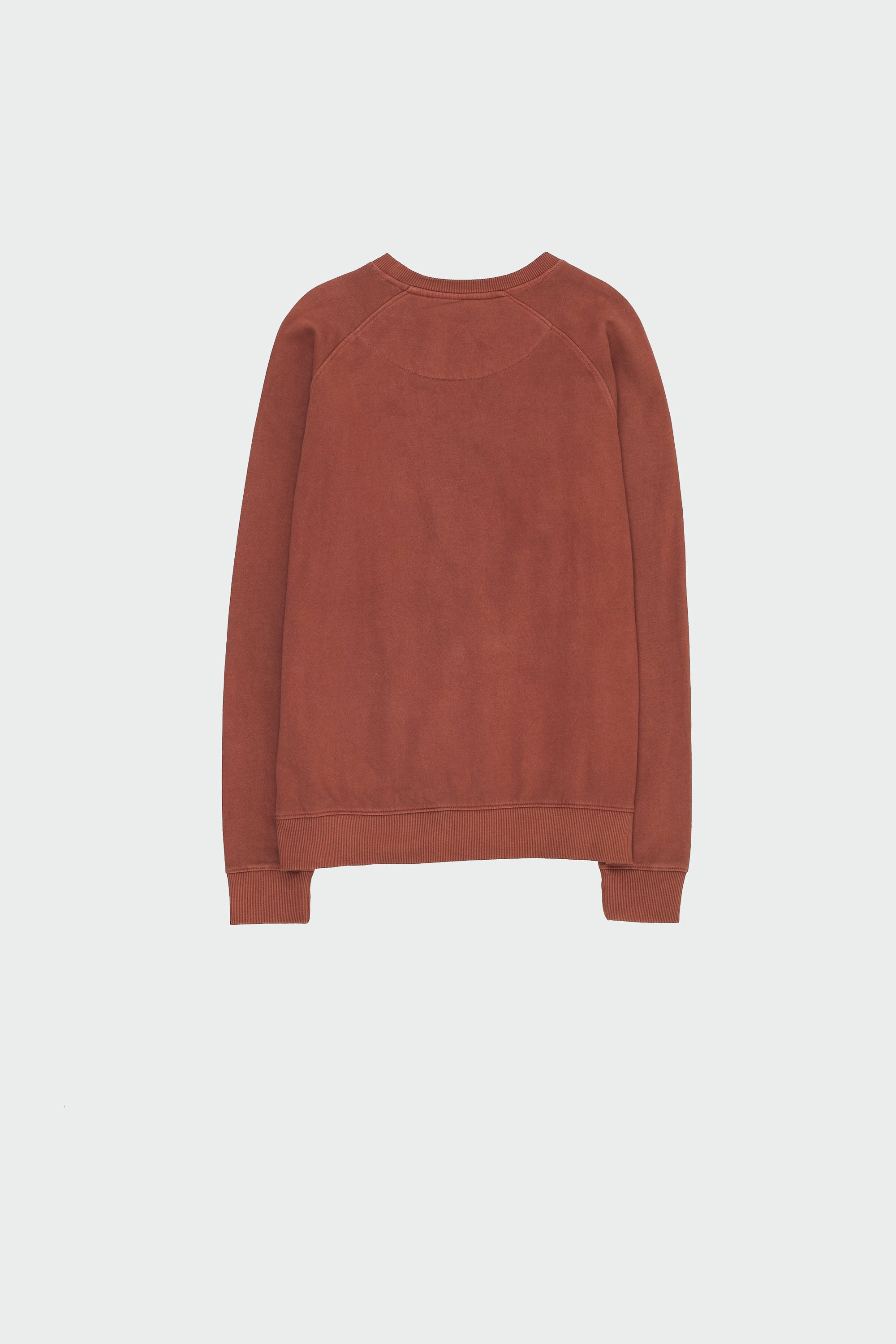 BRICK RED SOLID UNISEX ORGANIC COTTON SWEATSHIRT