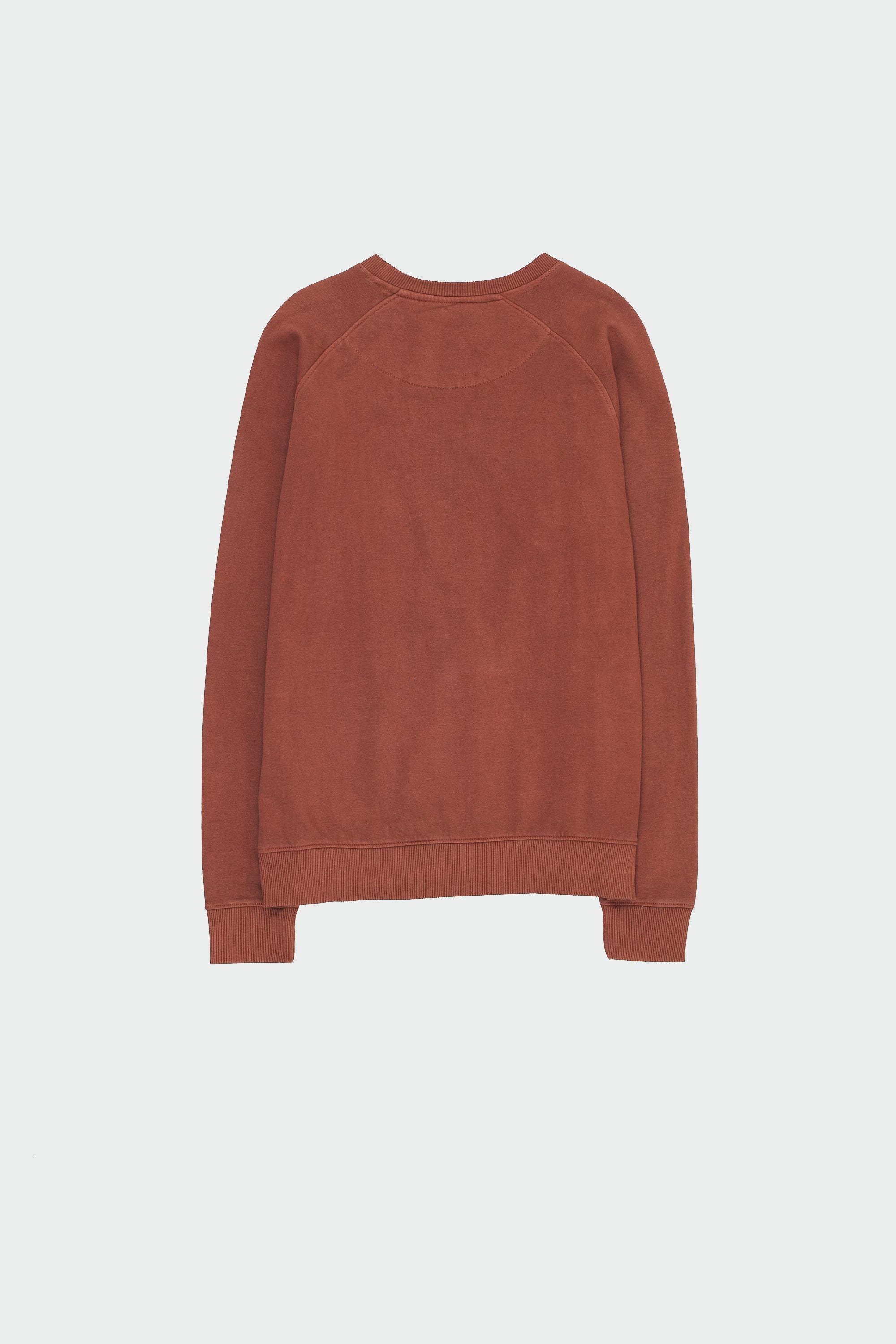 BRICK RED SOLID UNISEX ORGANIC COTTON SWEATSHIRT