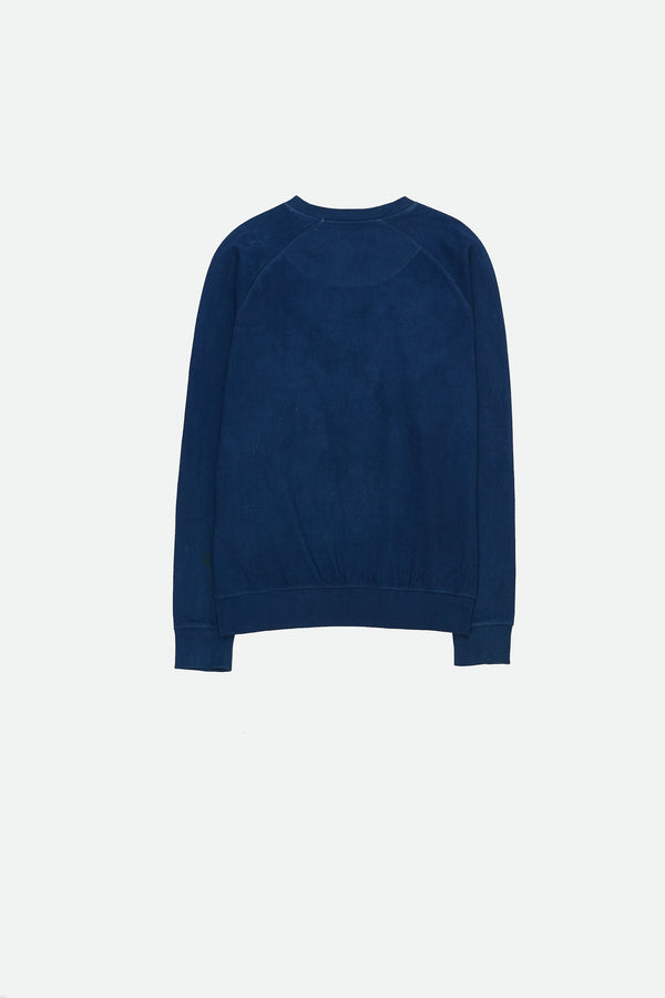 INDIGO SOLID ORGANIC COTTON SWEATSHIRT