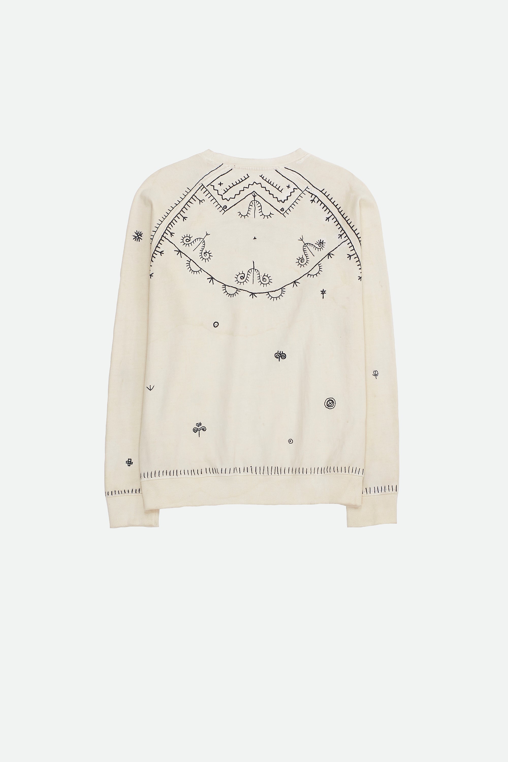 Hand Embroidered Cotton Sweatshirt